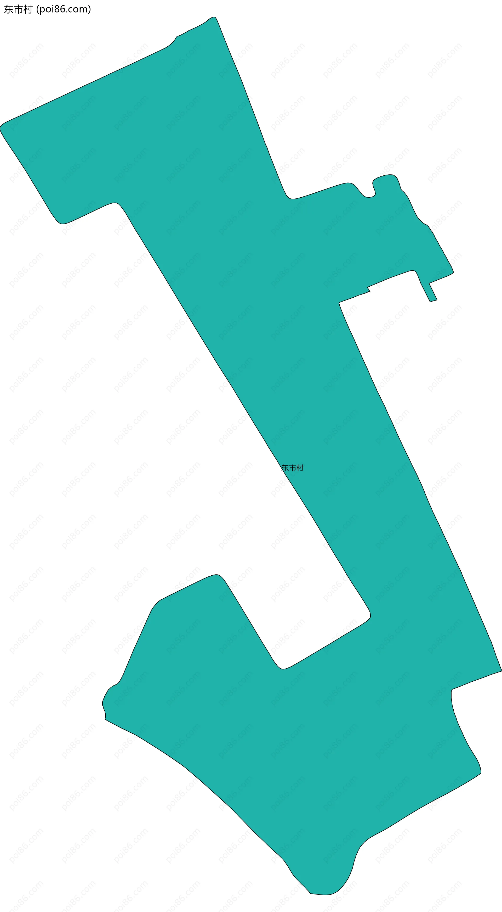 东市村边界地图