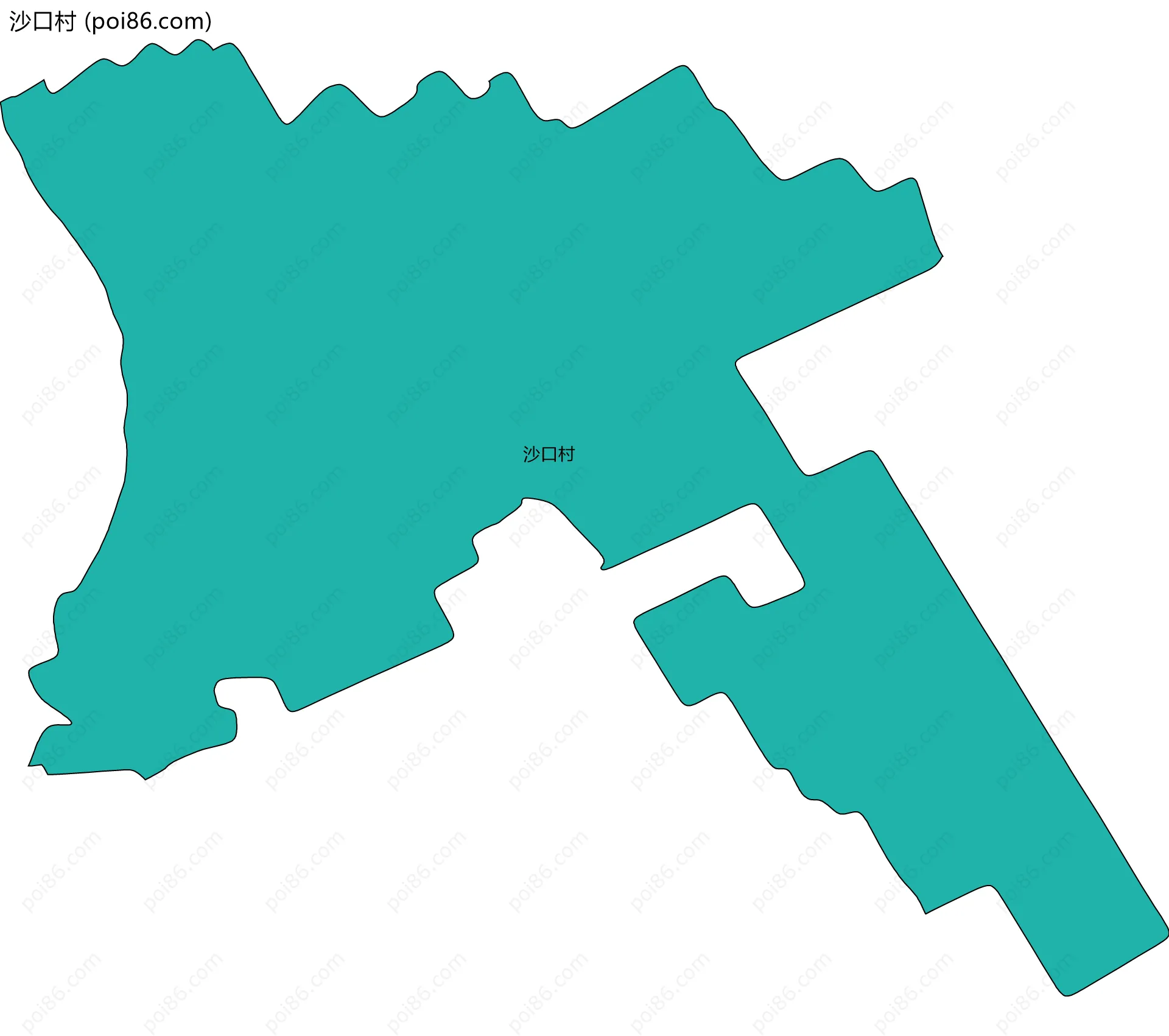 沙口村边界地图