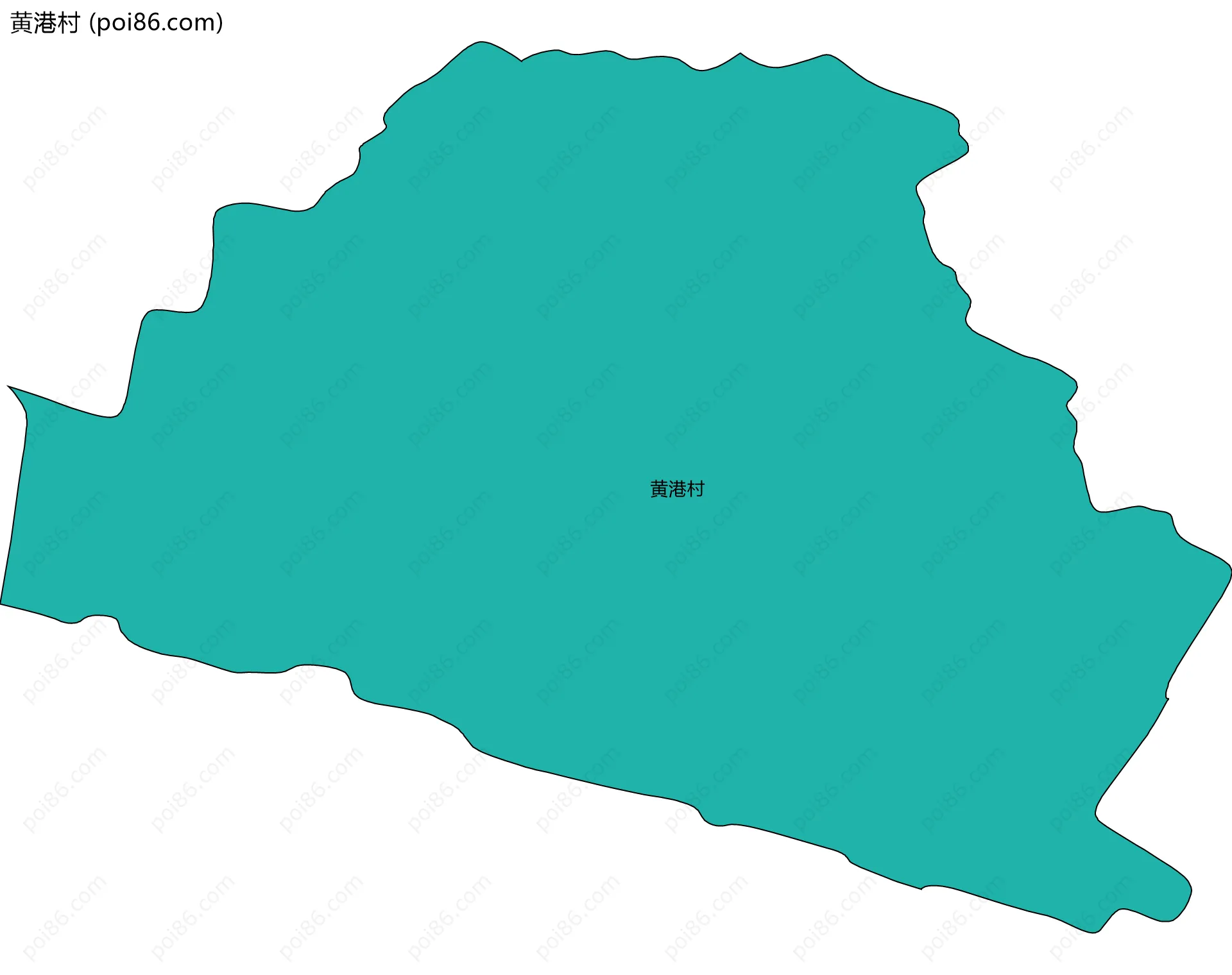 黄港村边界地图