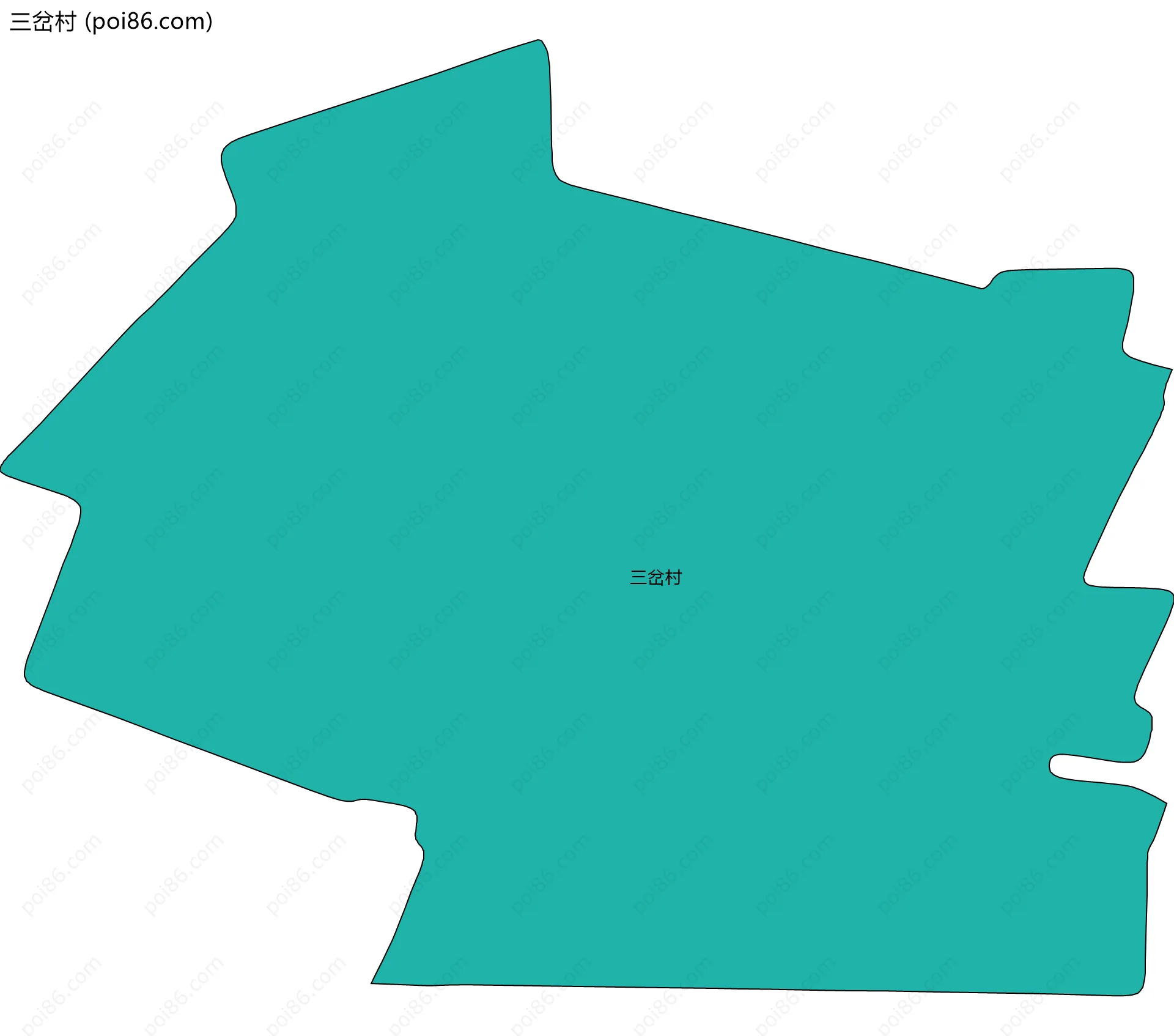 三岔村边界地图