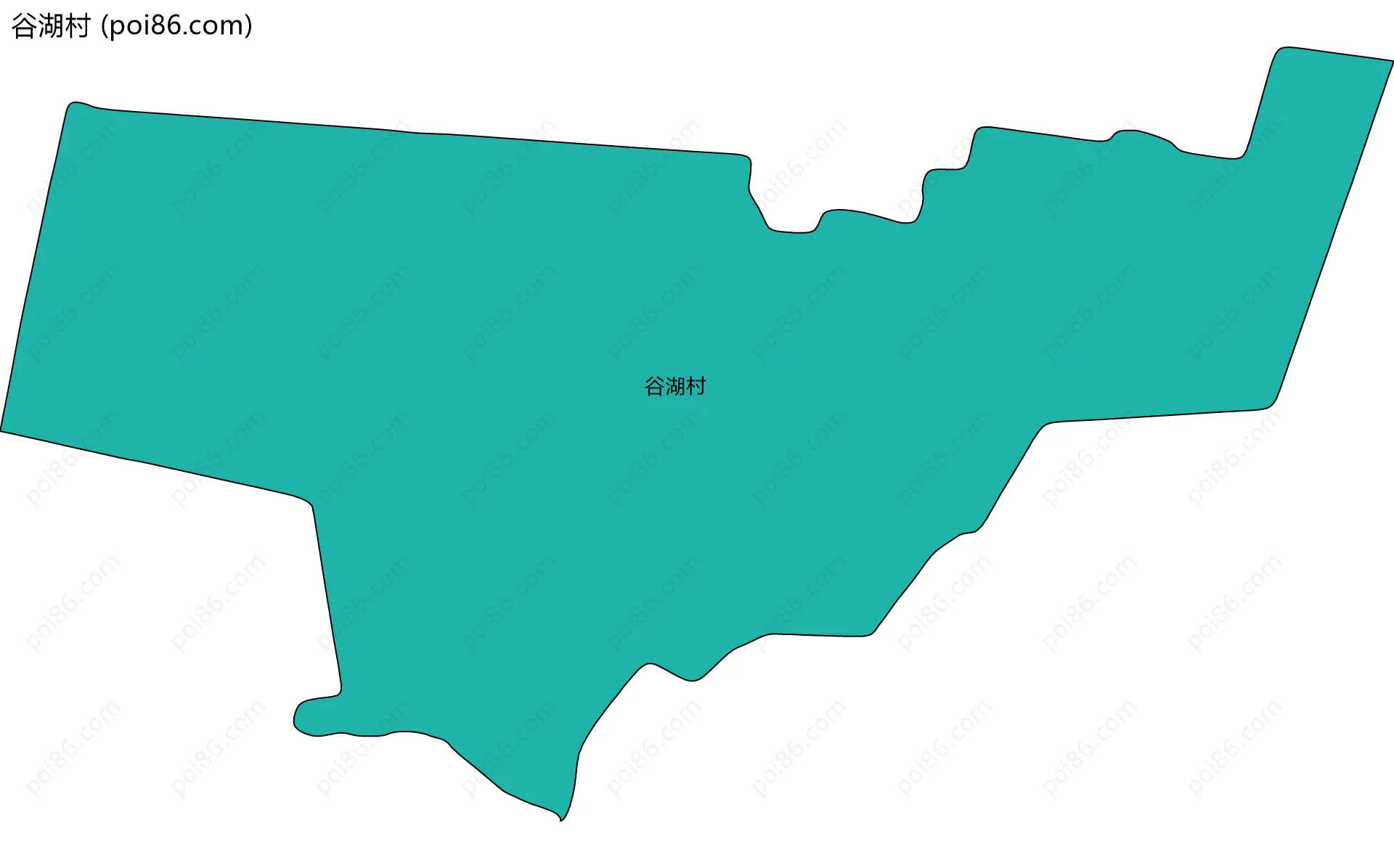 谷湖村边界地图