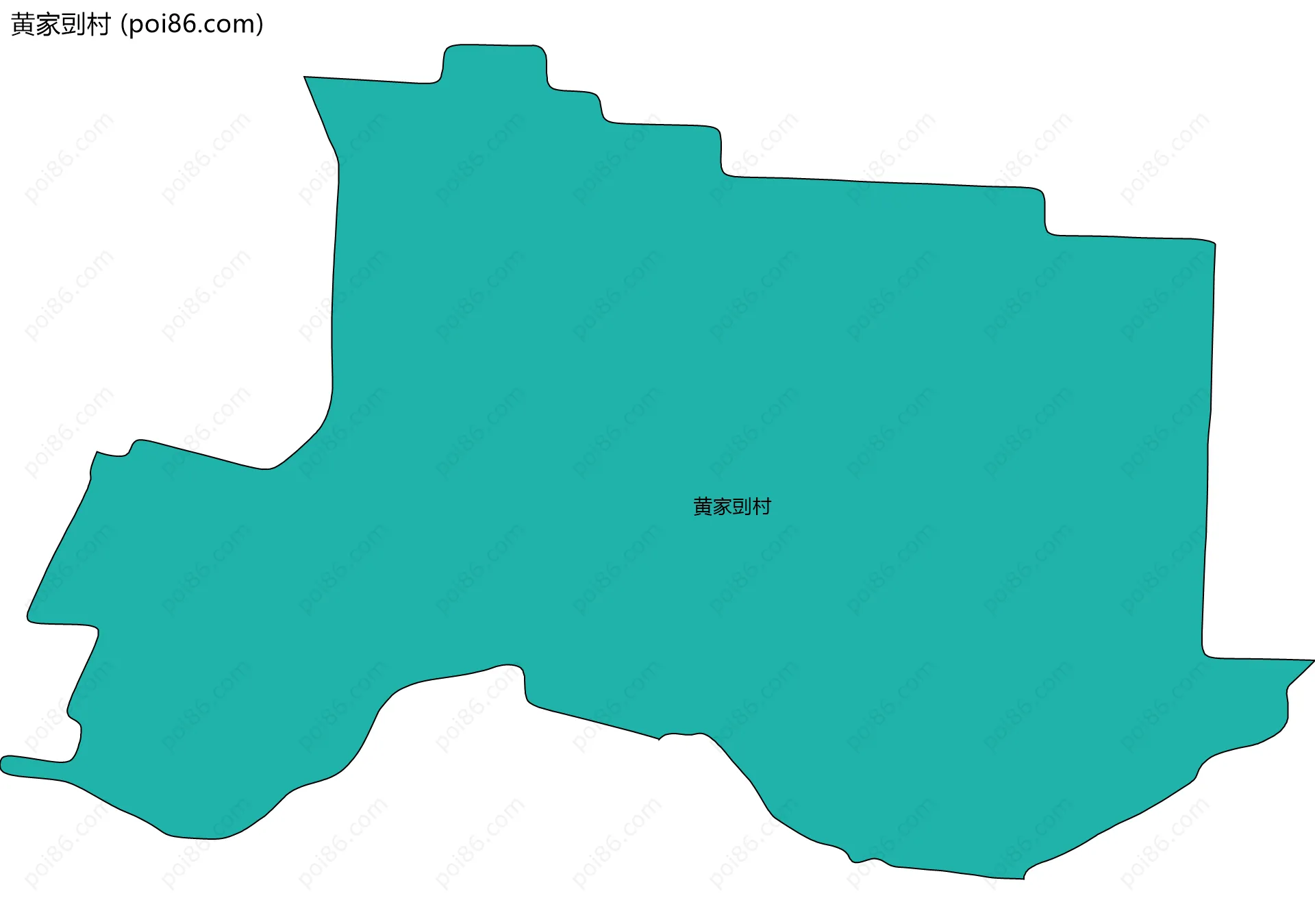 黄家剅村边界地图