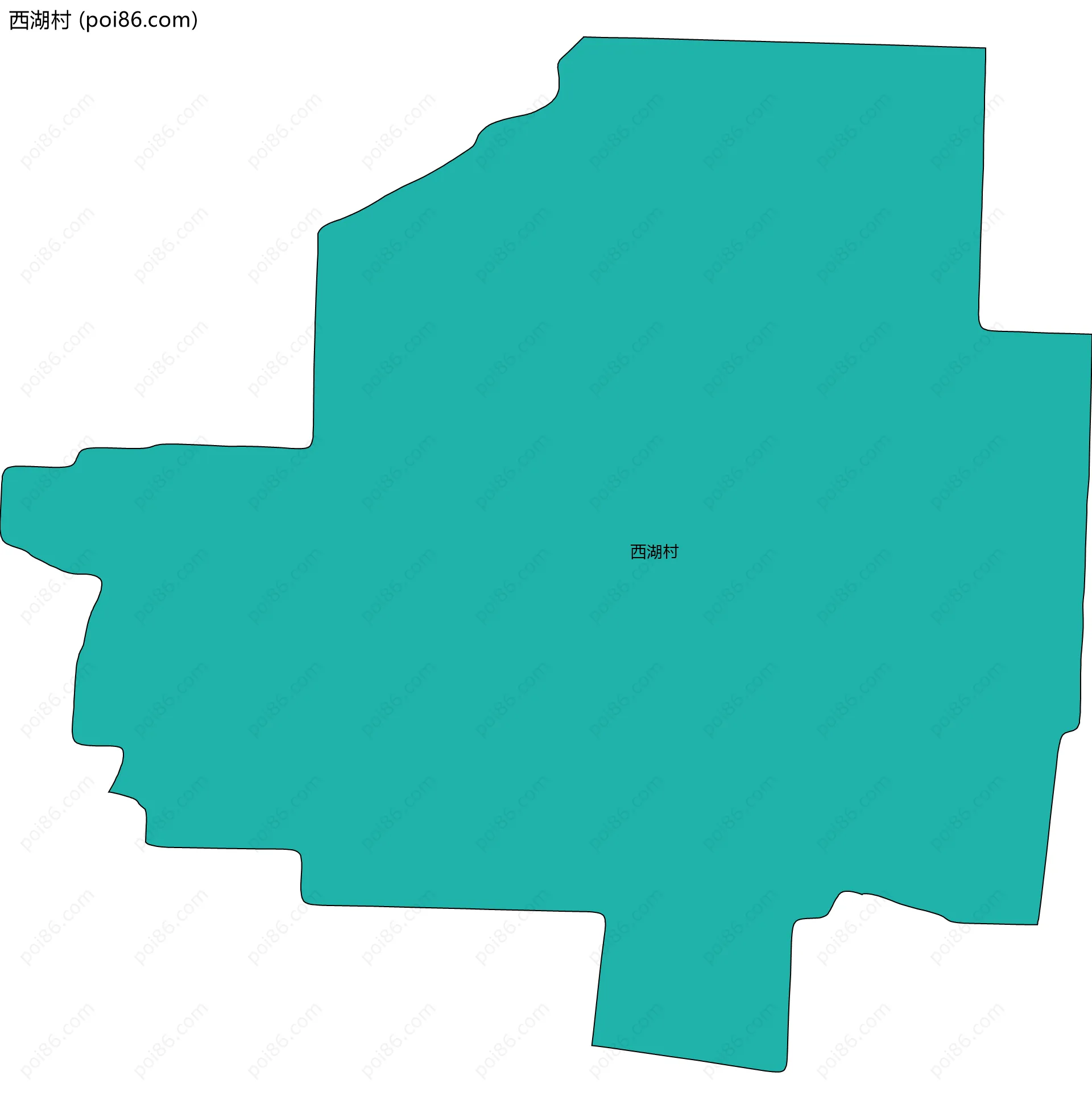 西湖村边界地图