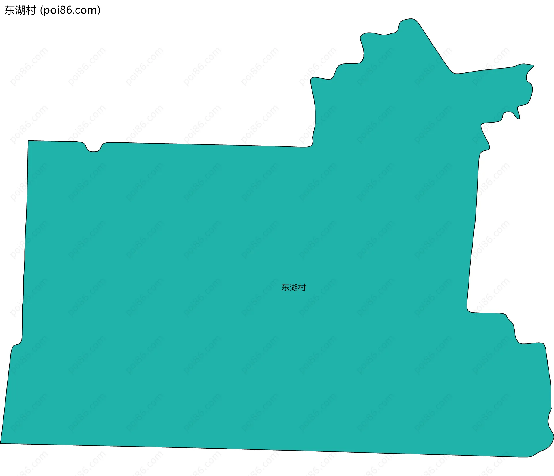 东湖村边界地图