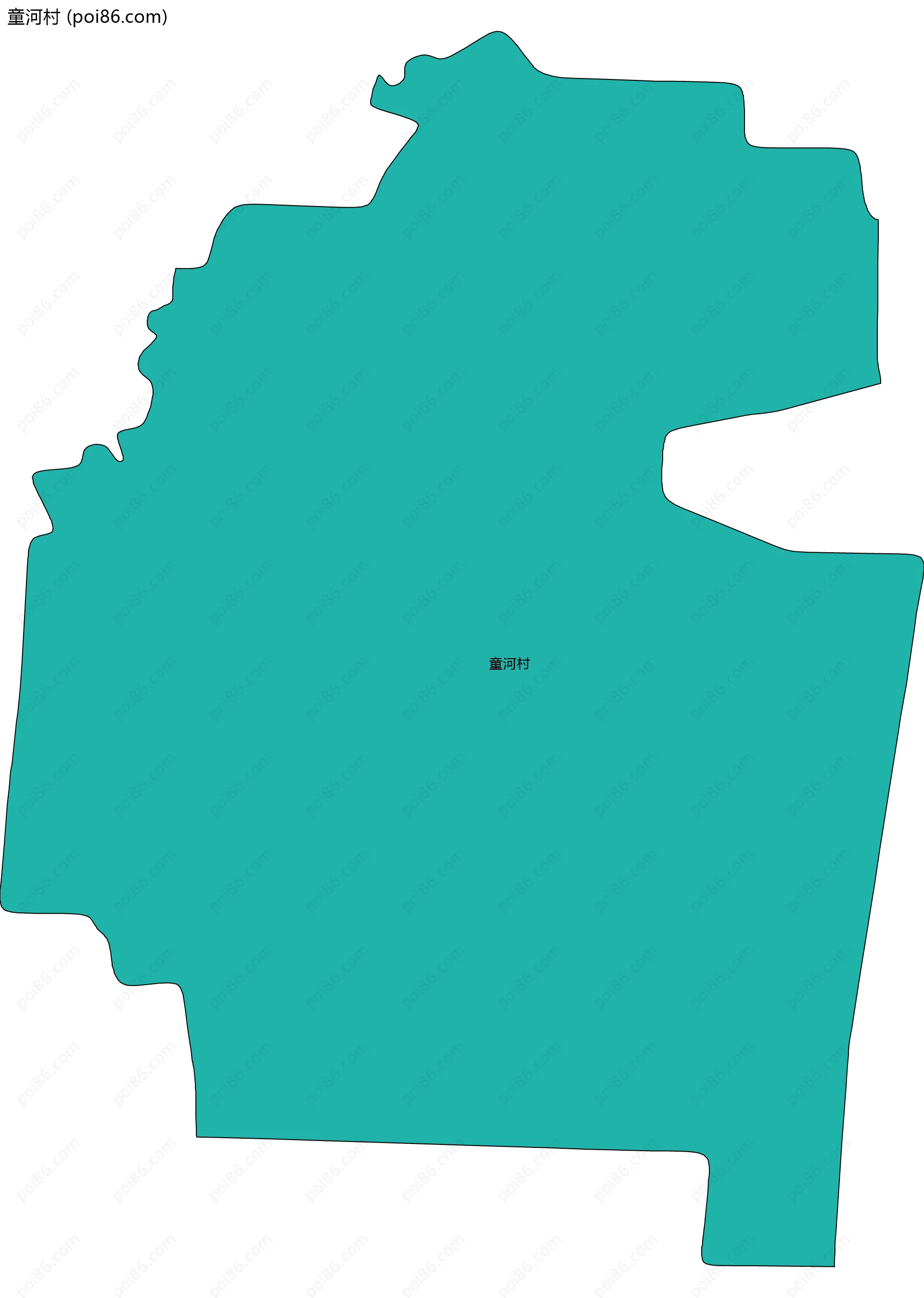 童河村边界地图