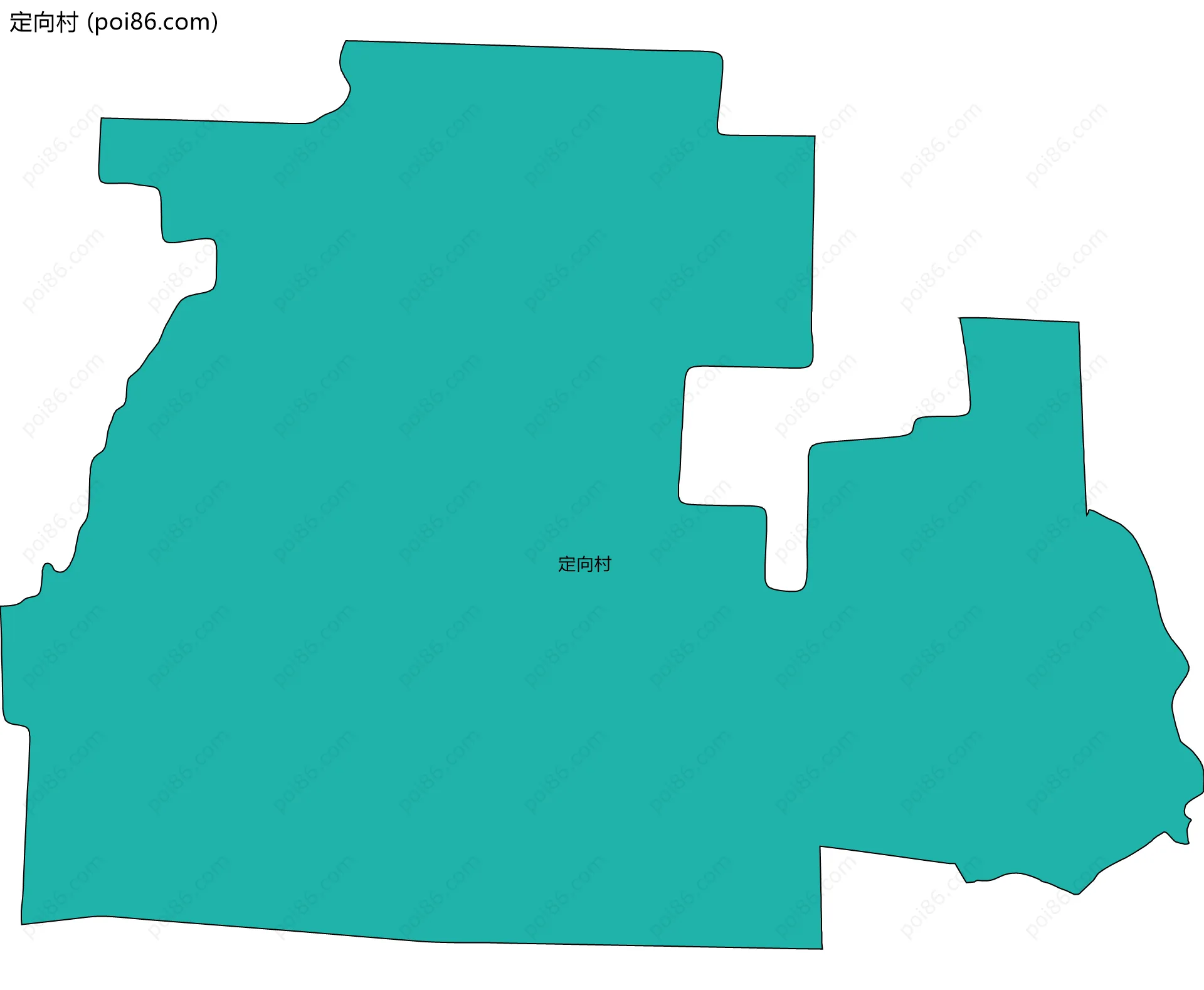 定向村边界地图