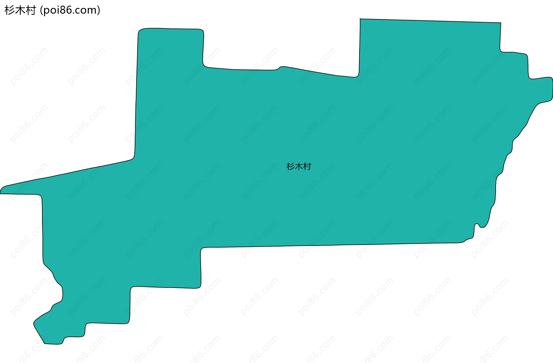 杉木村边界地图