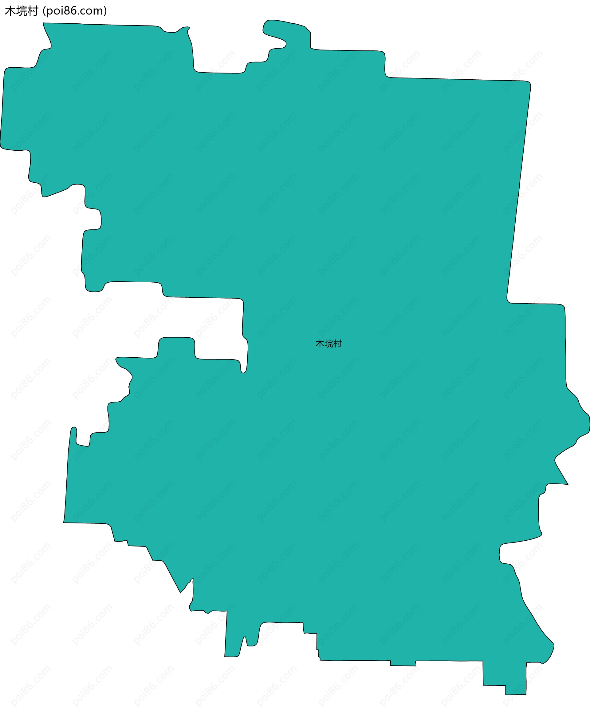 木垸村边界地图