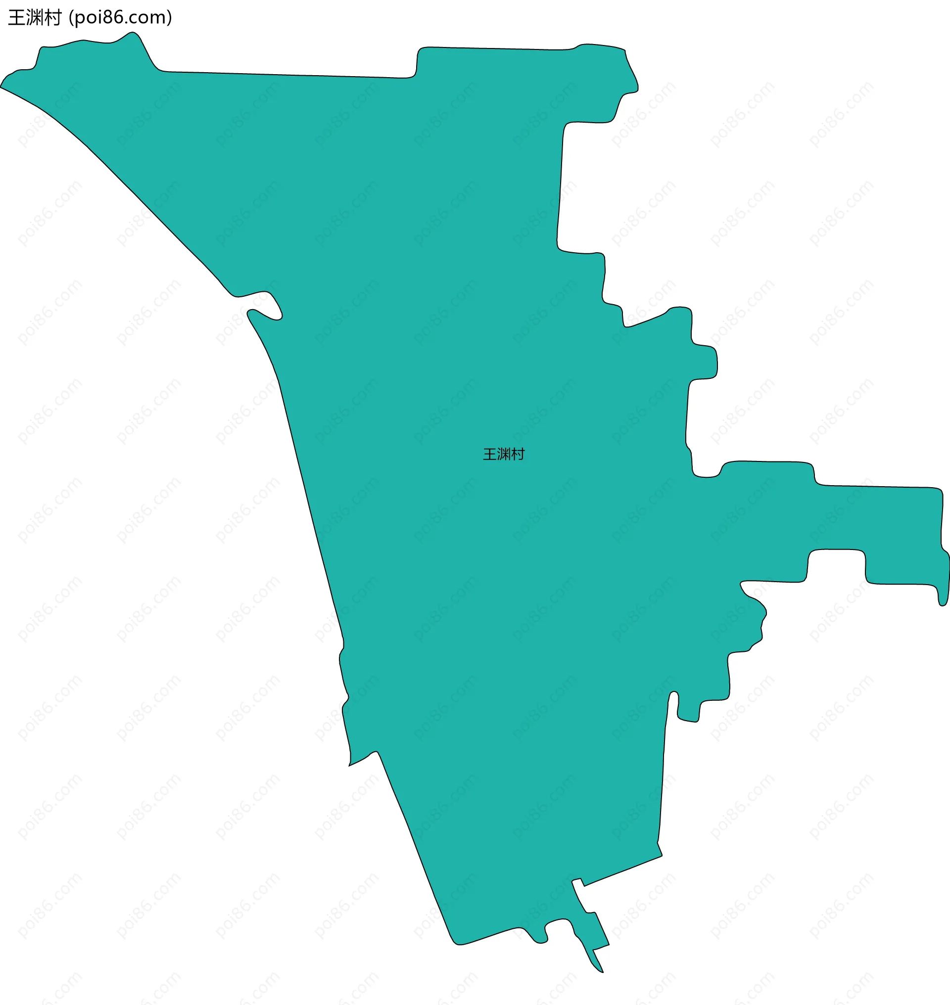 王渊村边界地图