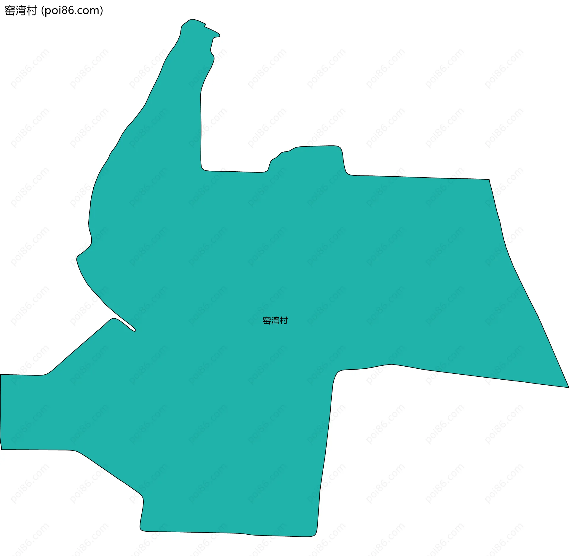 窑湾村边界地图