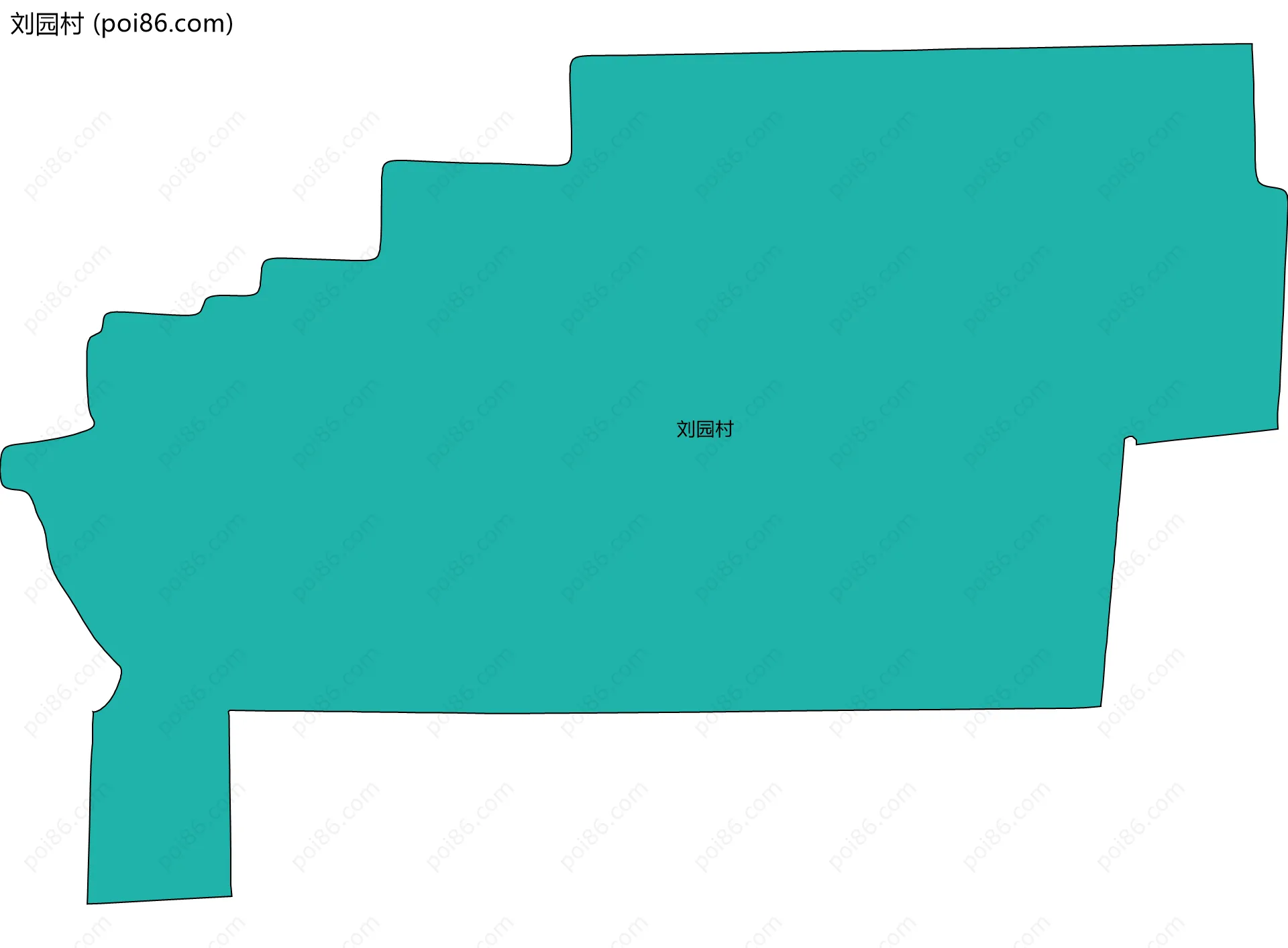 刘园村边界地图