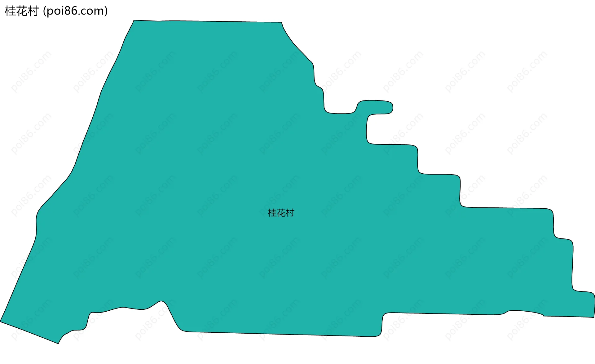 桂花村边界地图