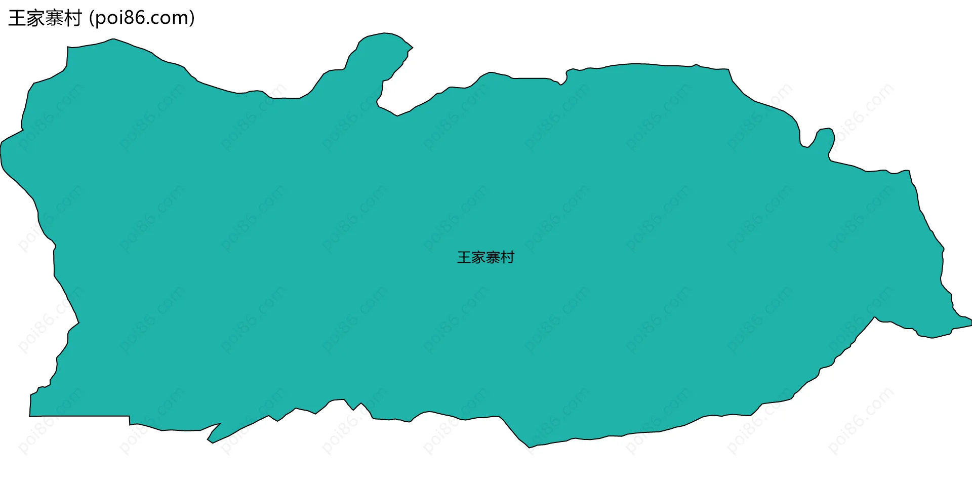 王家寨村边界地图