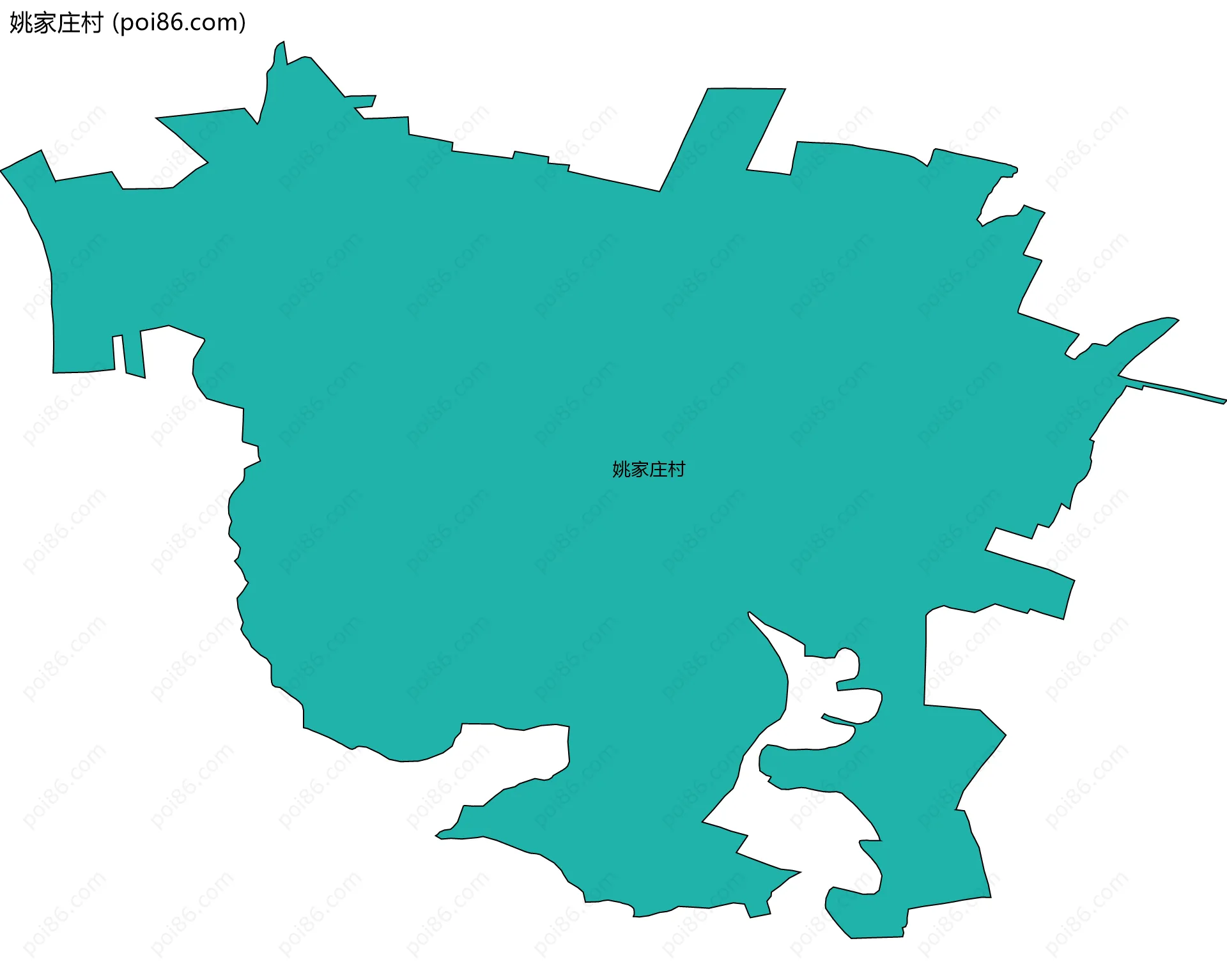 姚家庄村边界地图