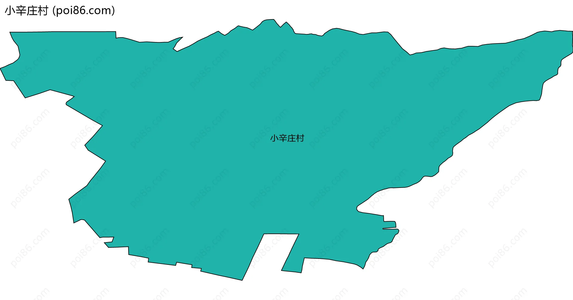 小辛庄村边界地图