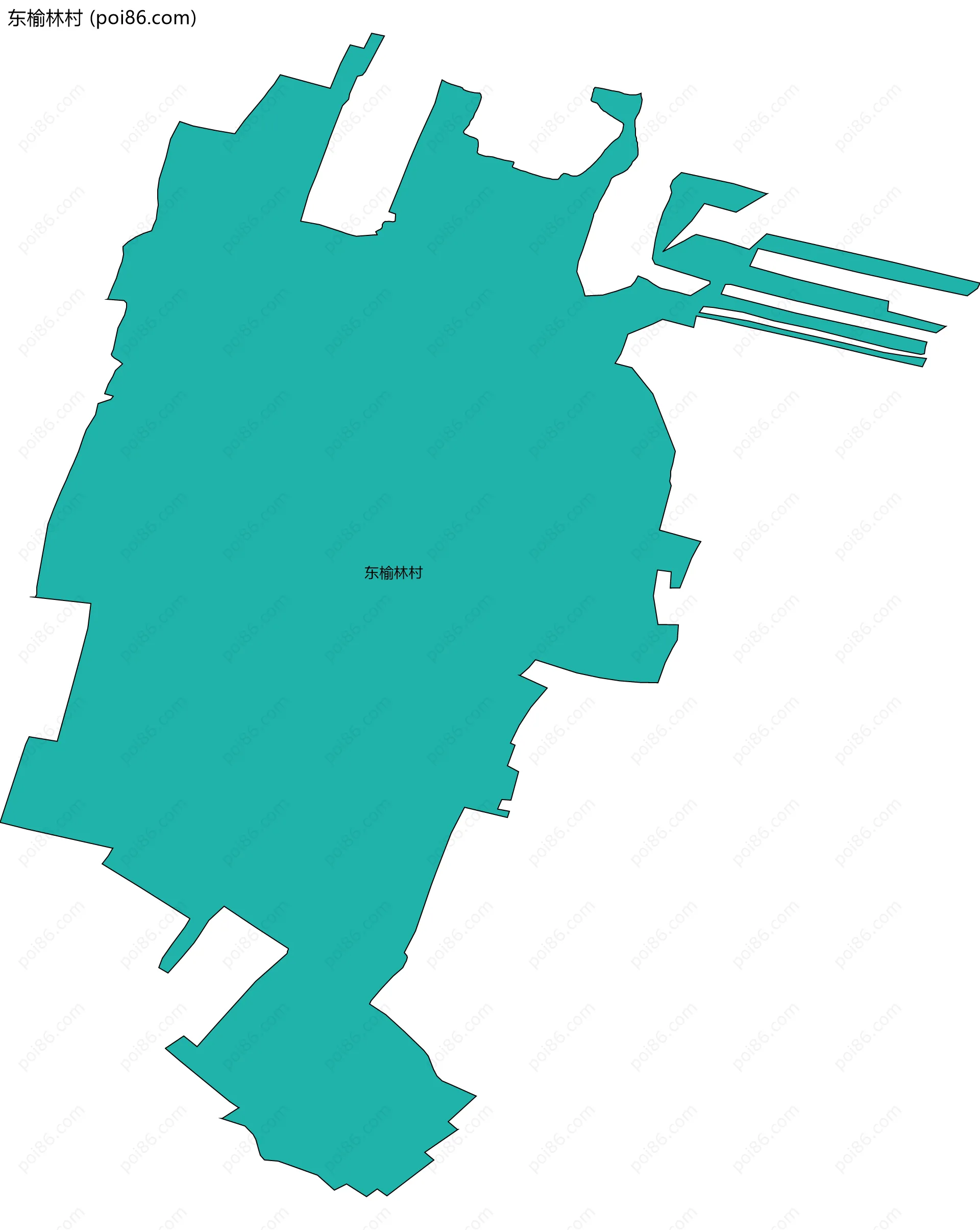 东榆林村边界地图