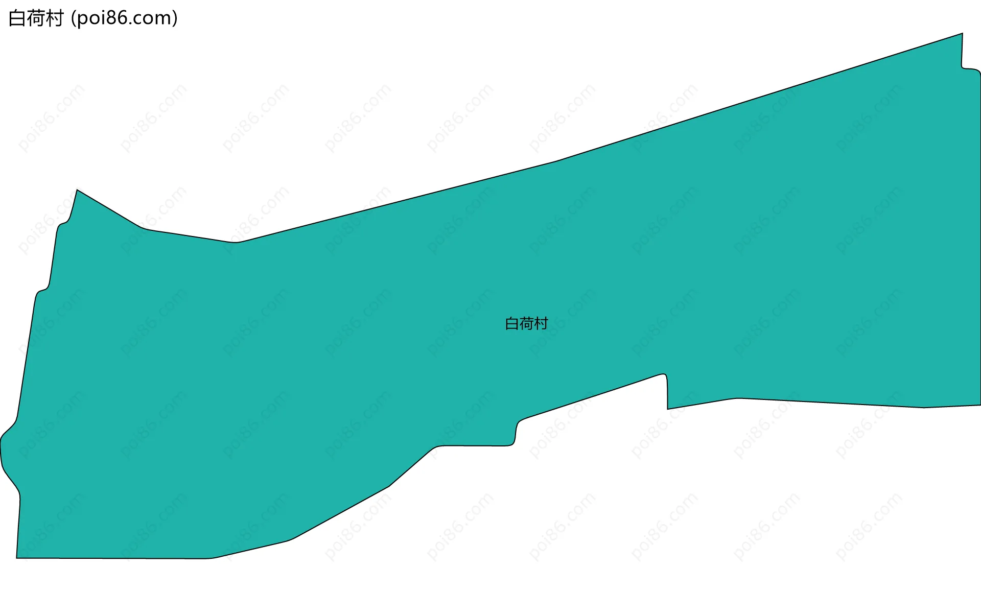白荷村边界地图