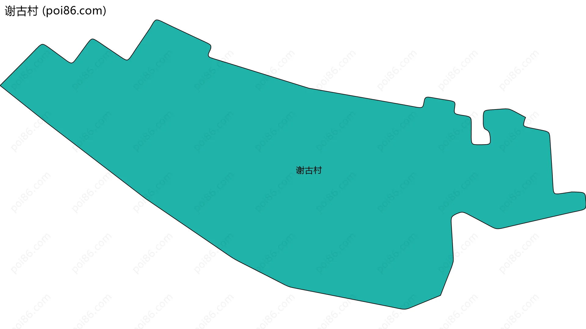 谢古村边界地图
