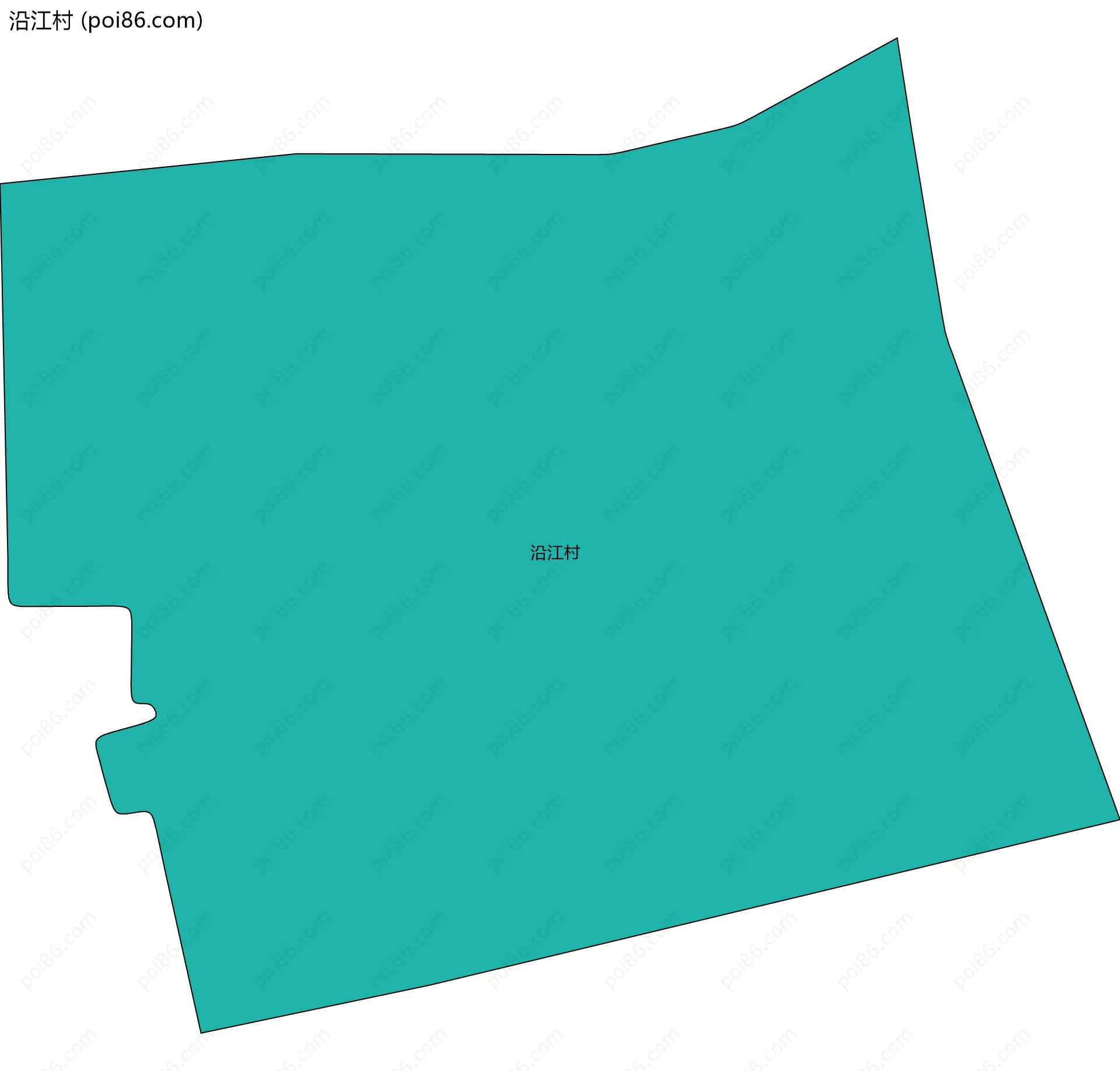 沿江村边界地图