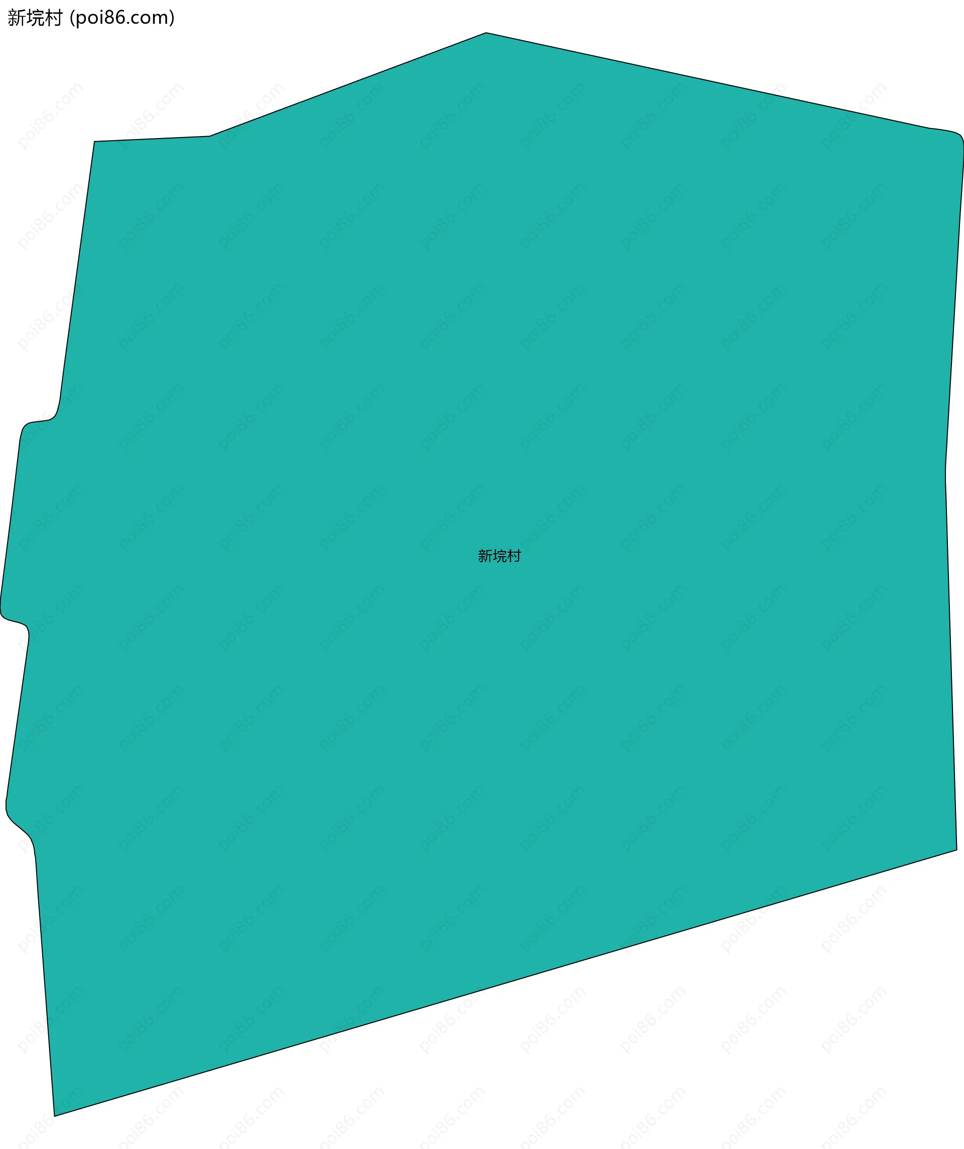 新垸村边界地图