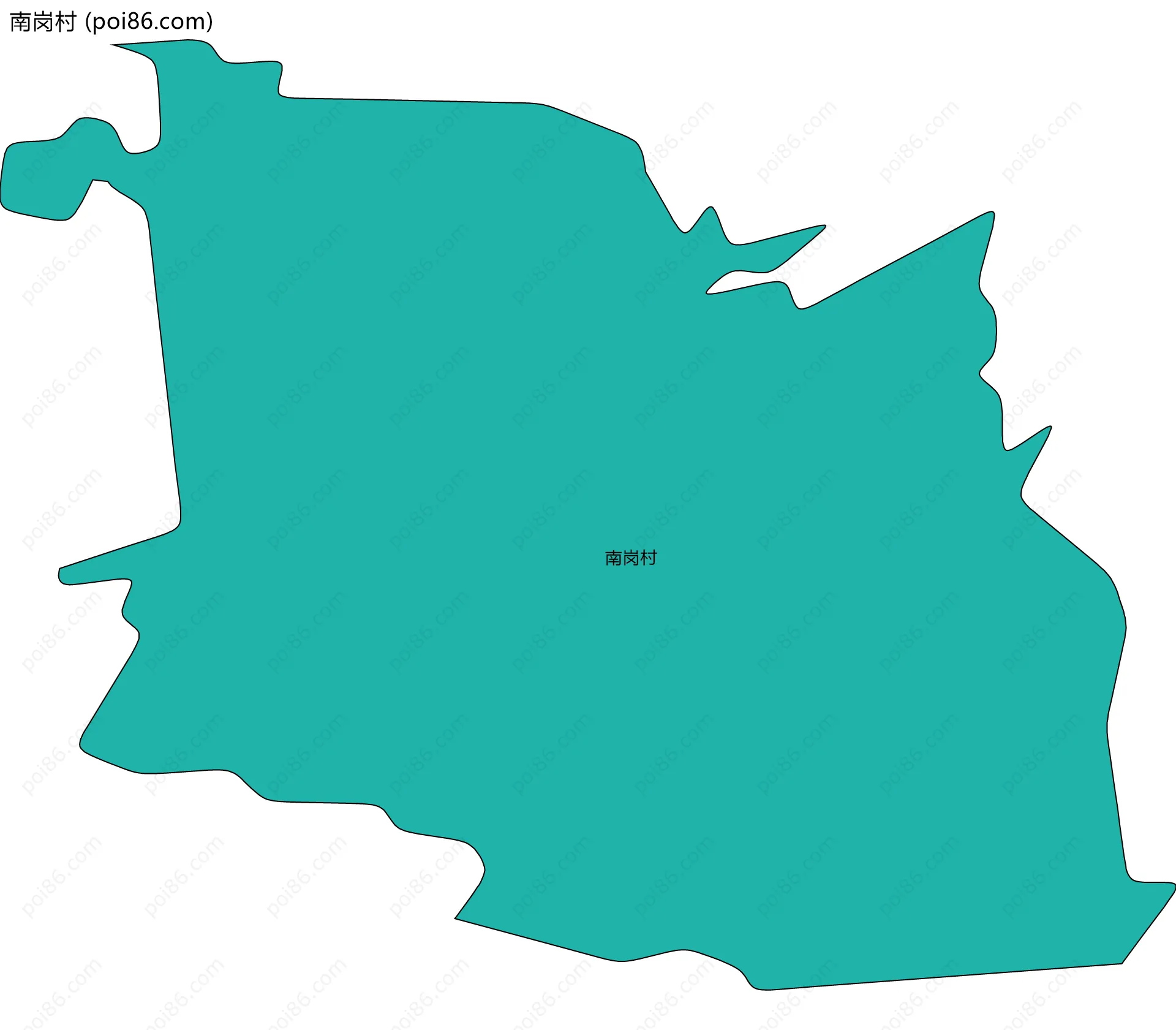 南岗村边界地图