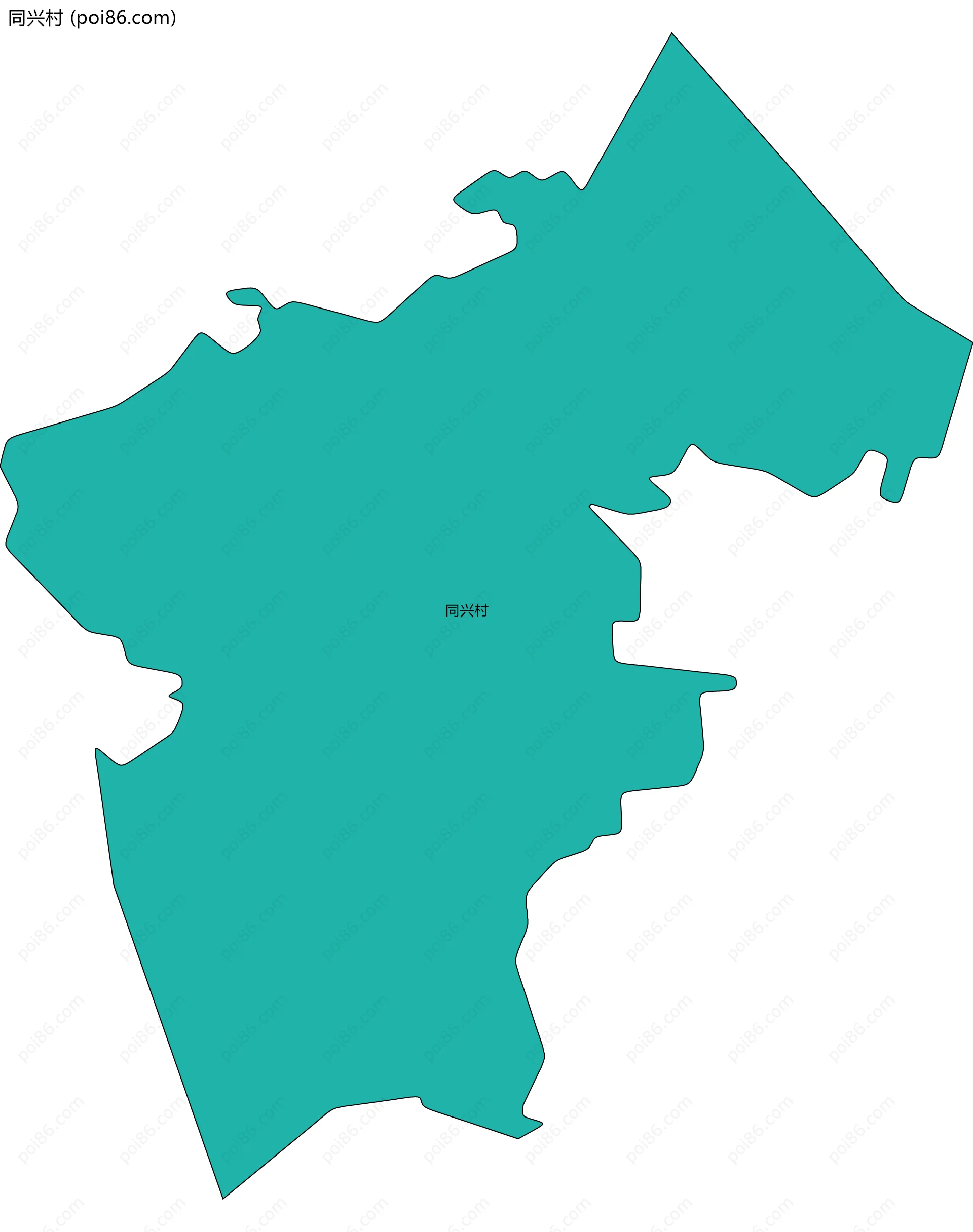 同兴村边界地图