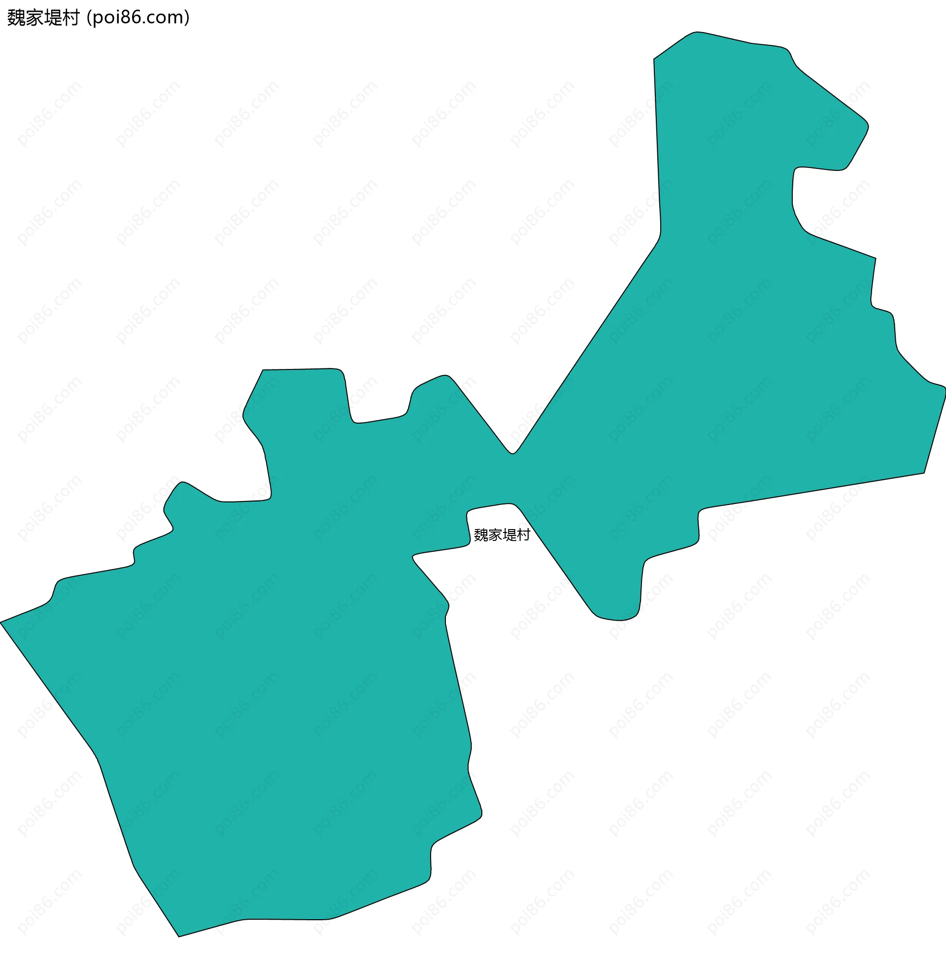 魏家堤村边界地图