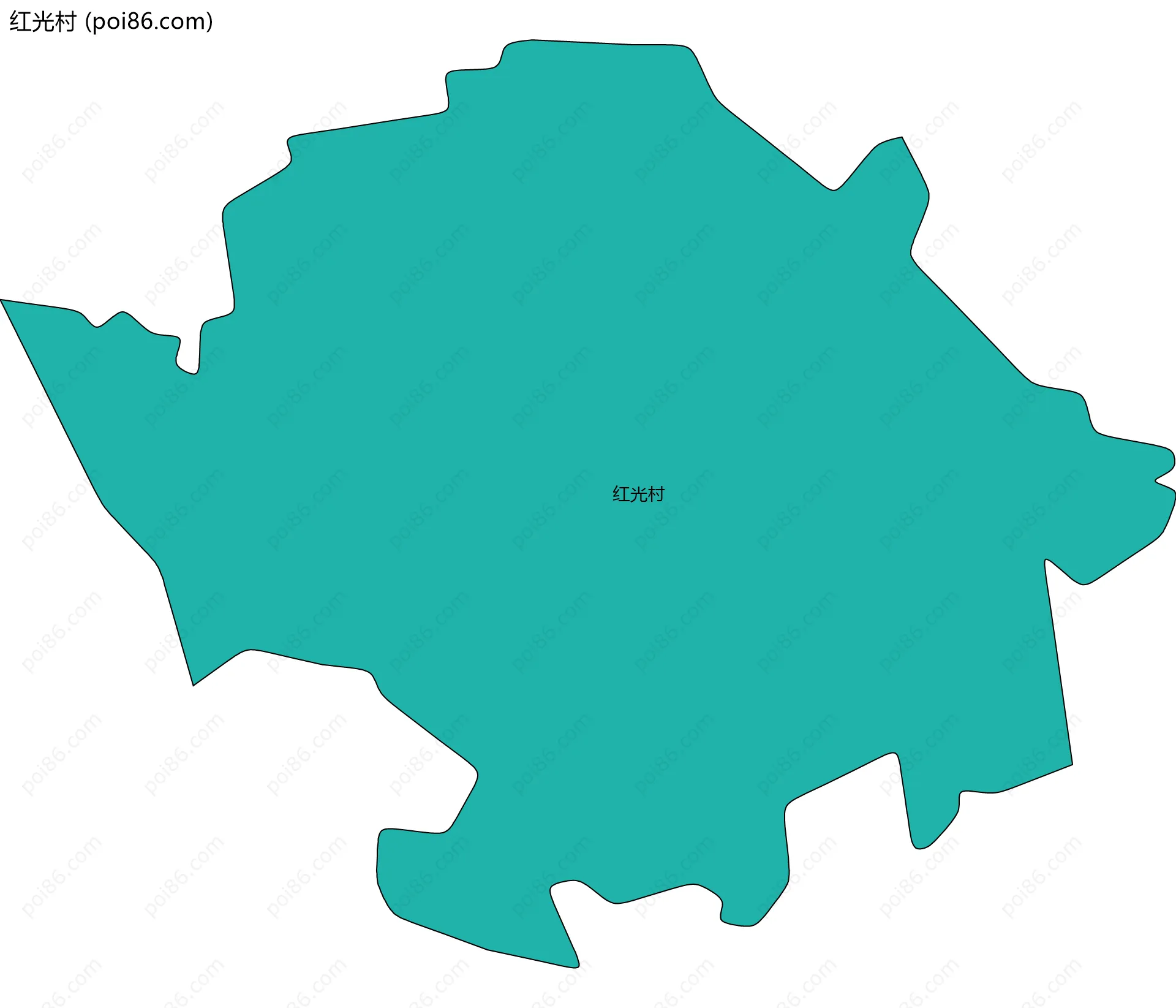 红光村边界地图