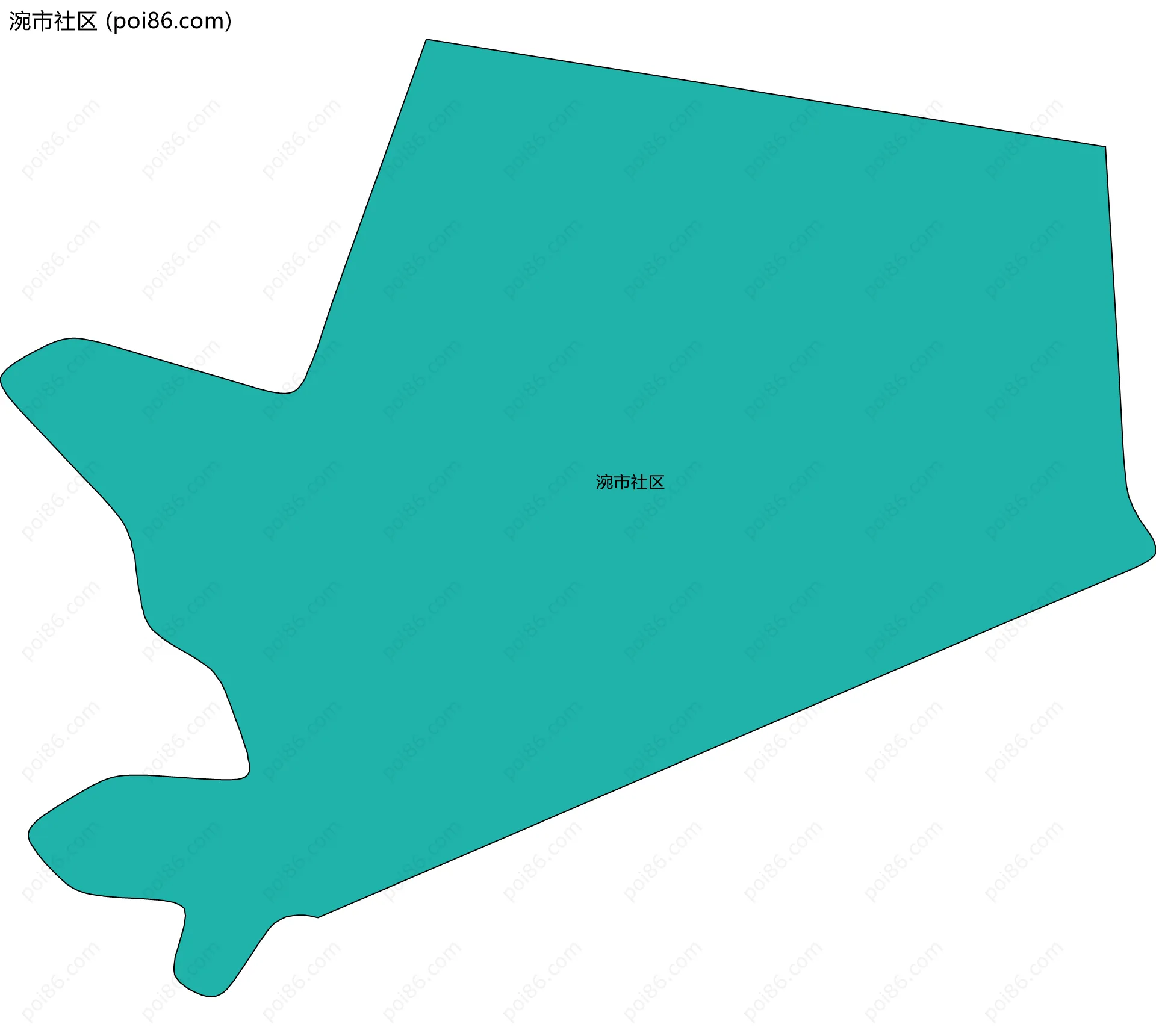涴市社区边界地图