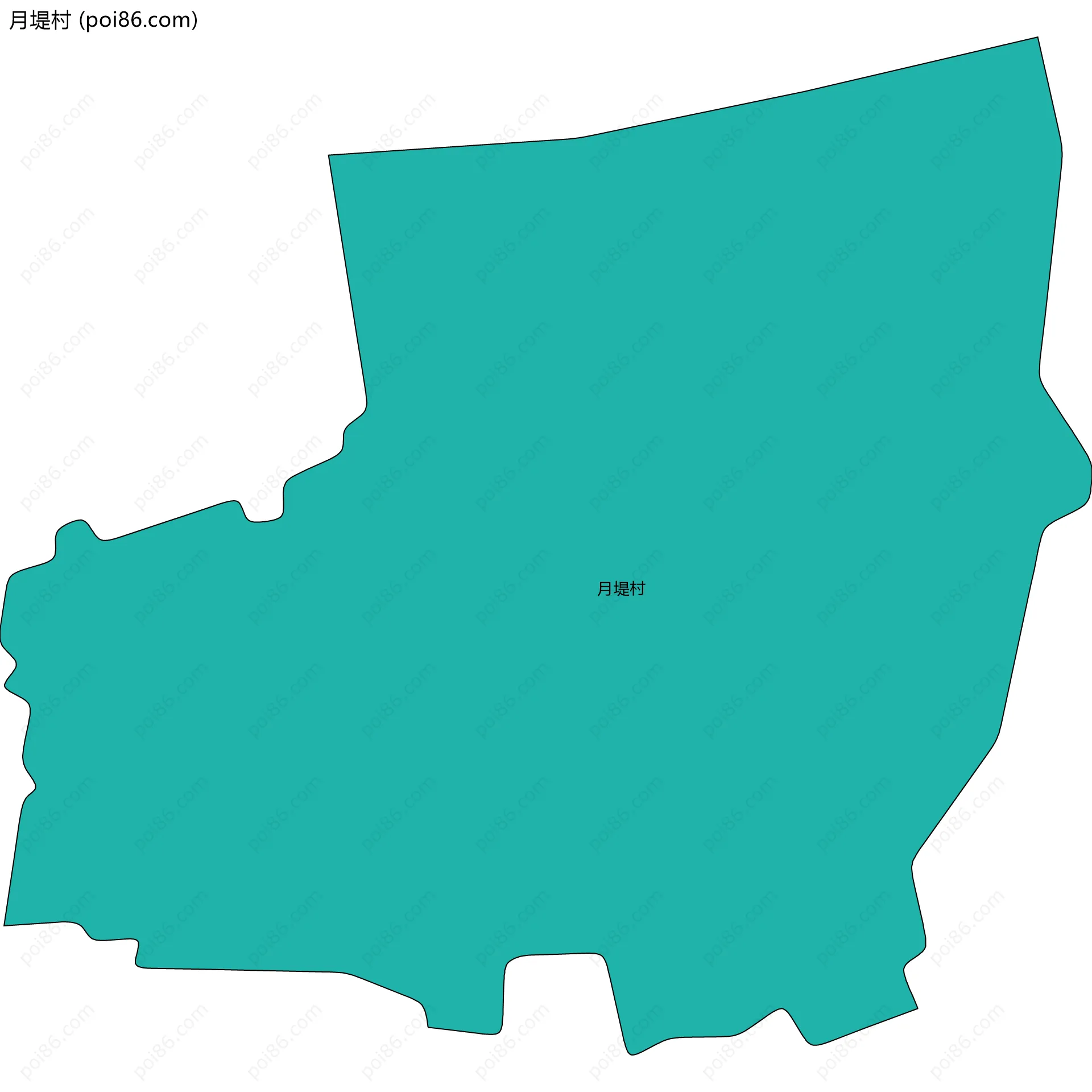 月堤村边界地图