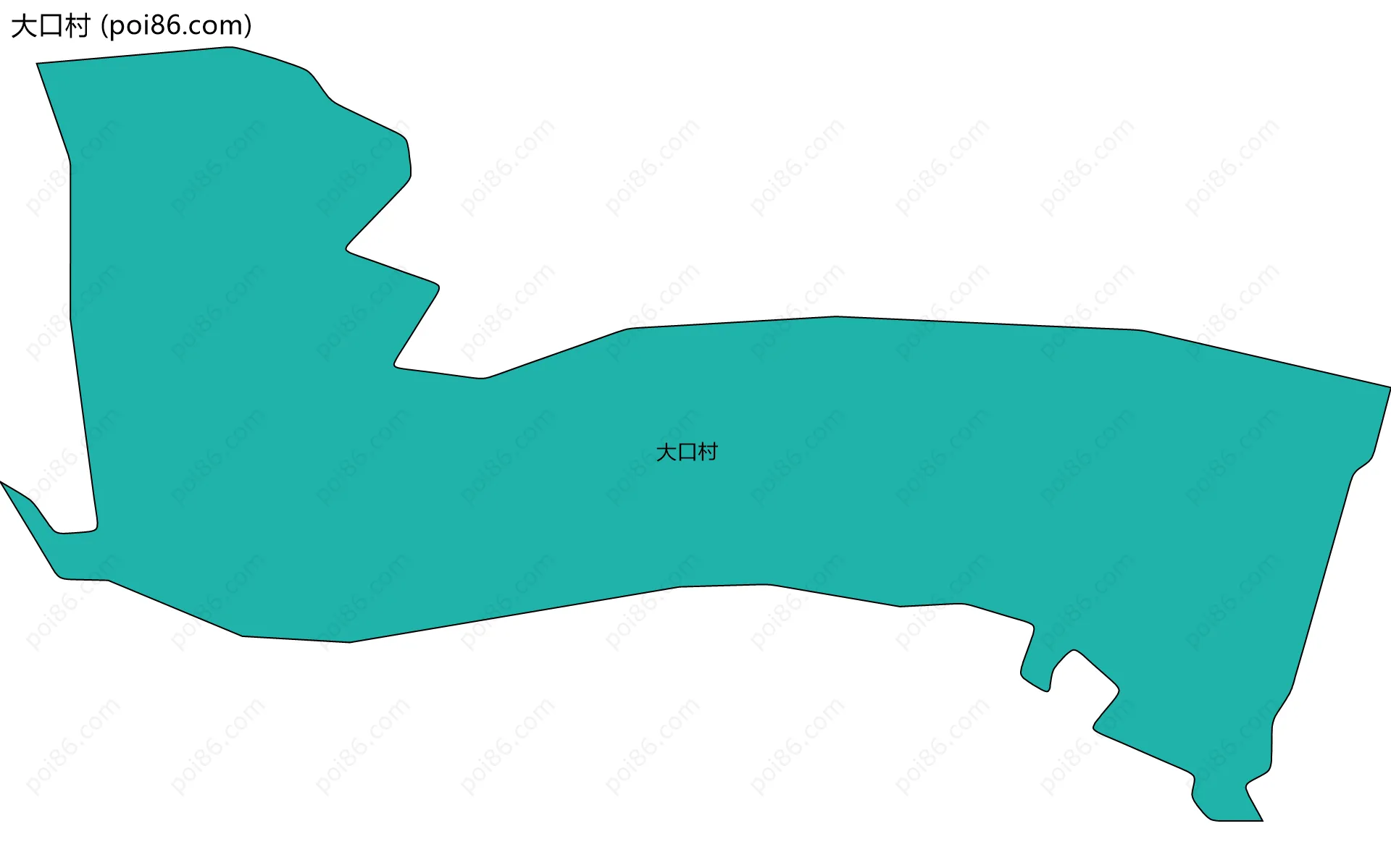 大口村边界地图