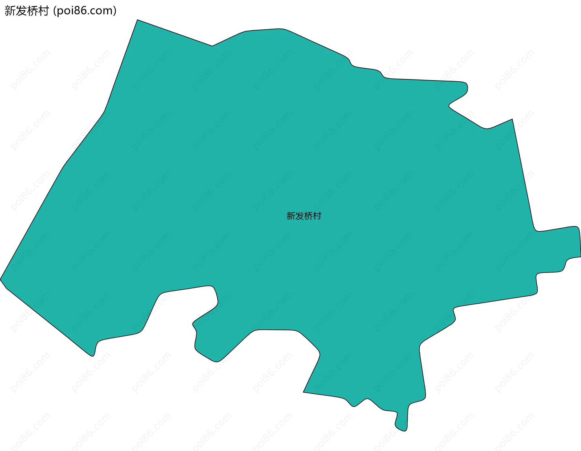 新发桥村边界地图