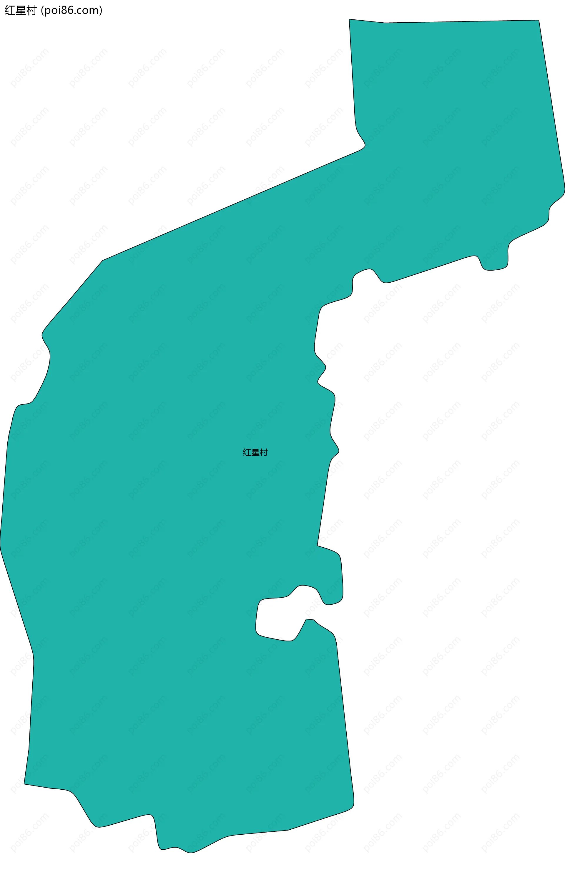 红星村边界地图