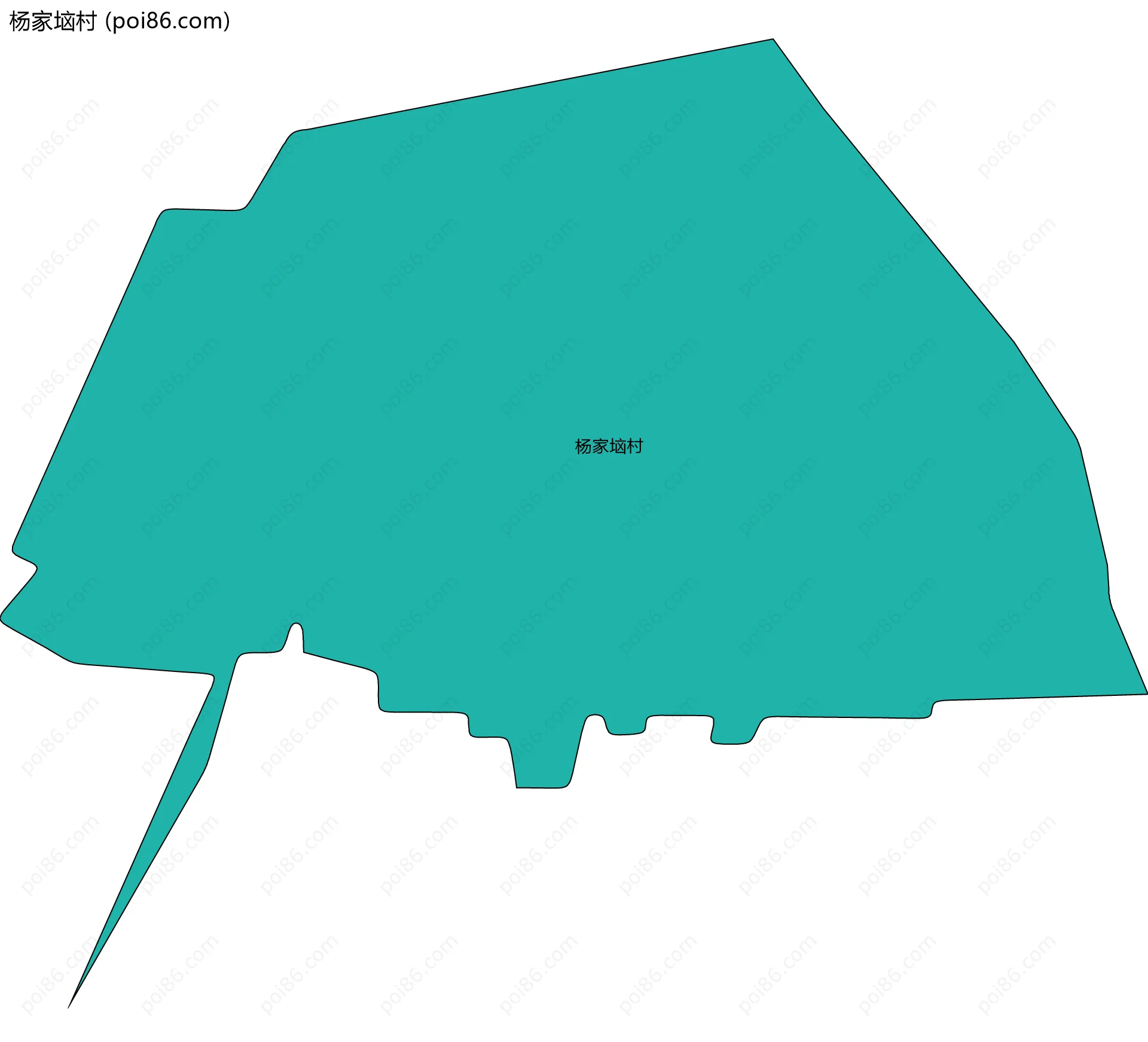 杨家垴村边界地图