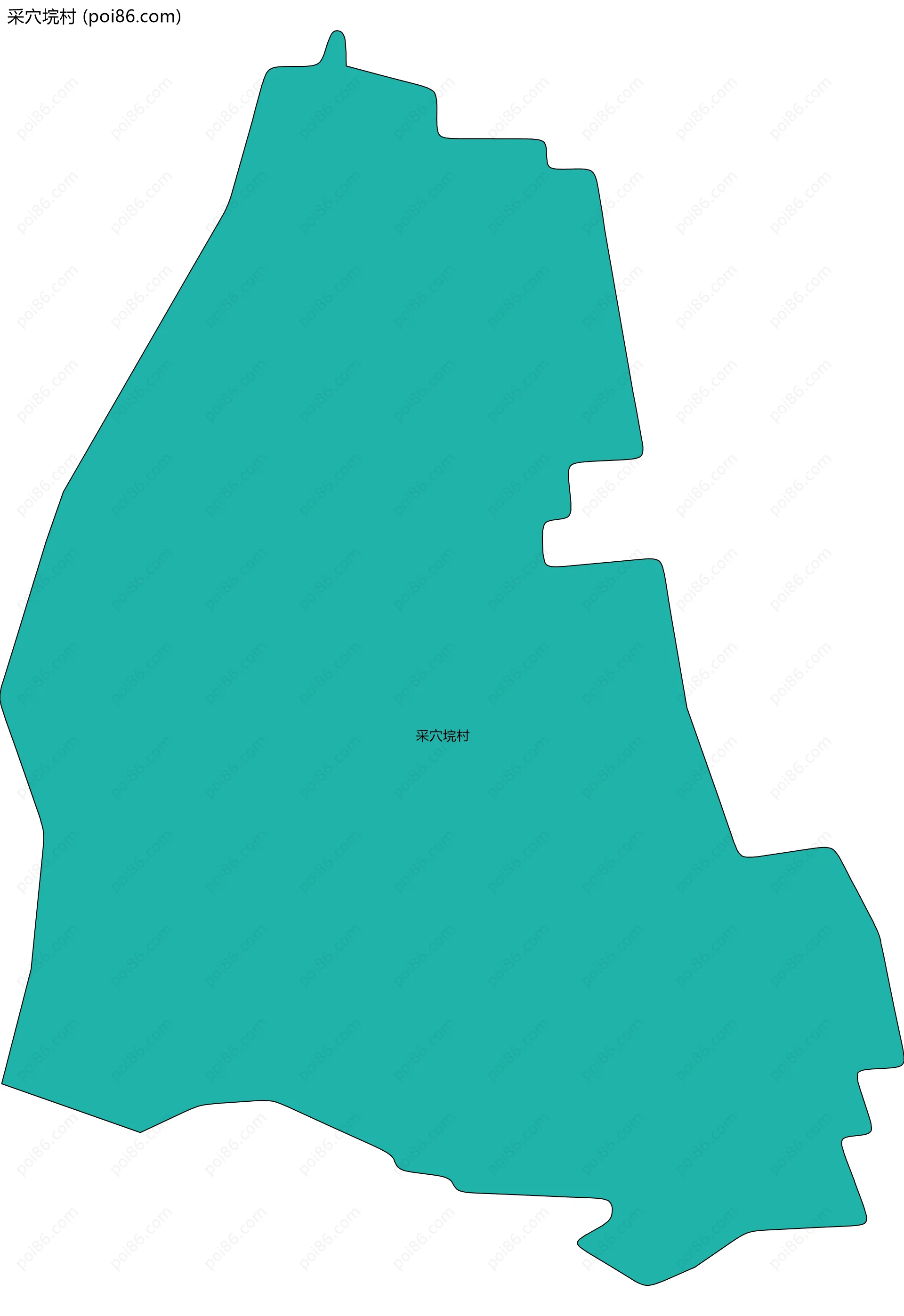 采穴垸村边界地图