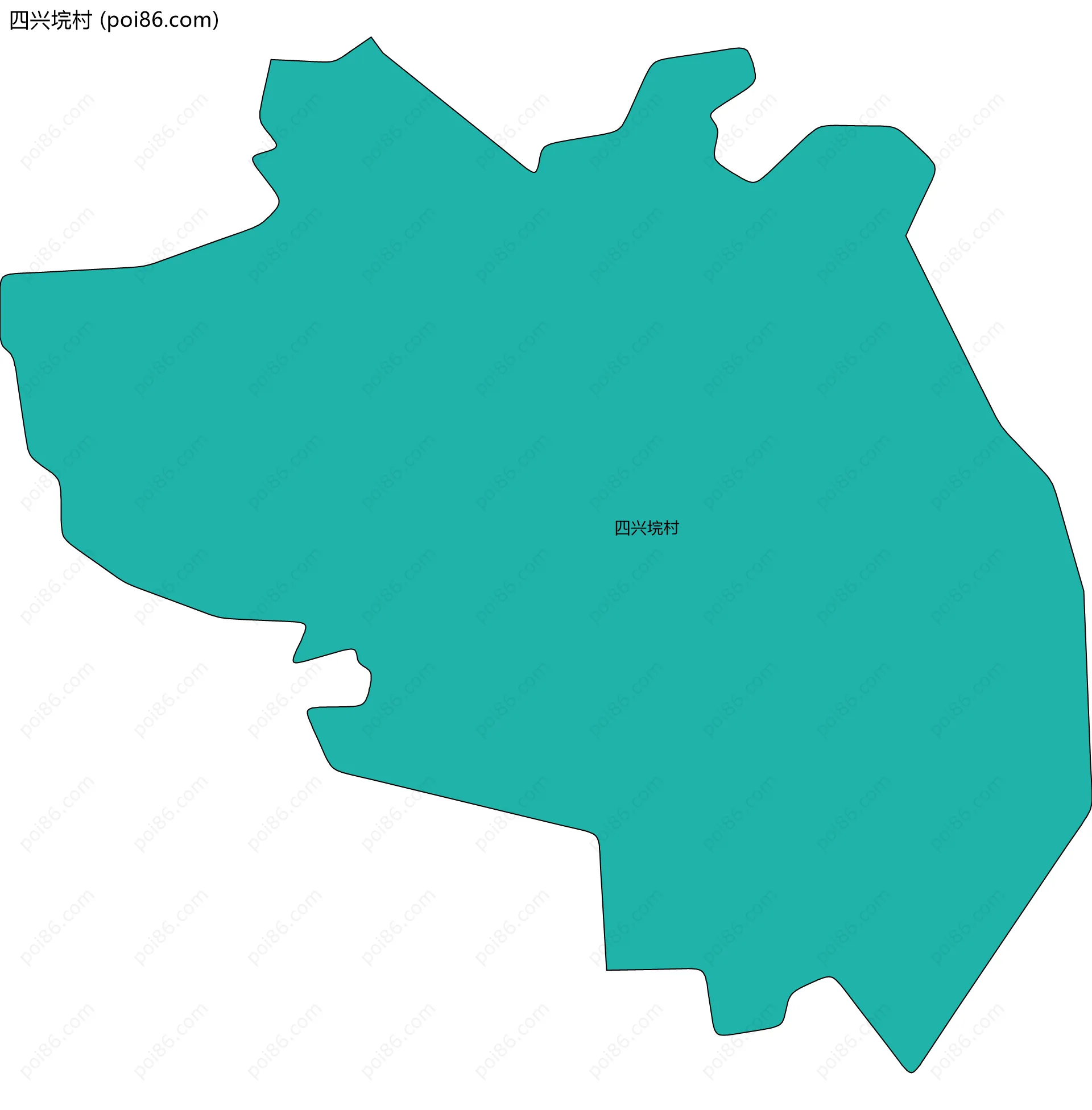 四兴垸村边界地图