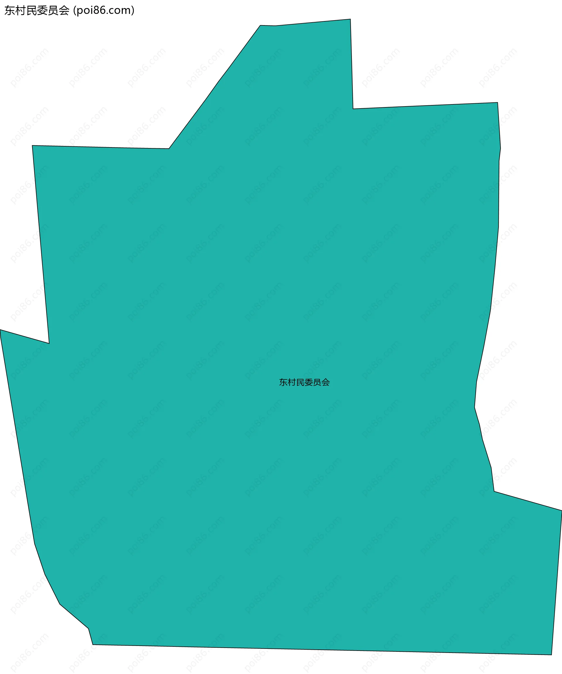 东村民委员会边界地图