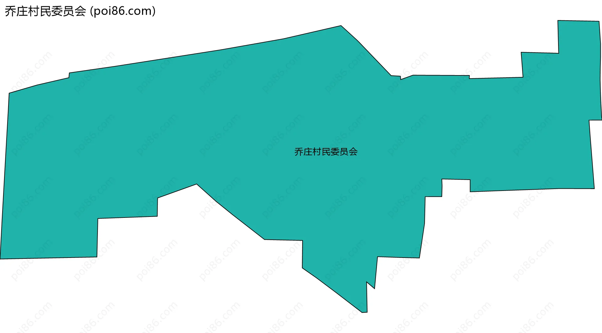 乔庄村民委员会边界地图