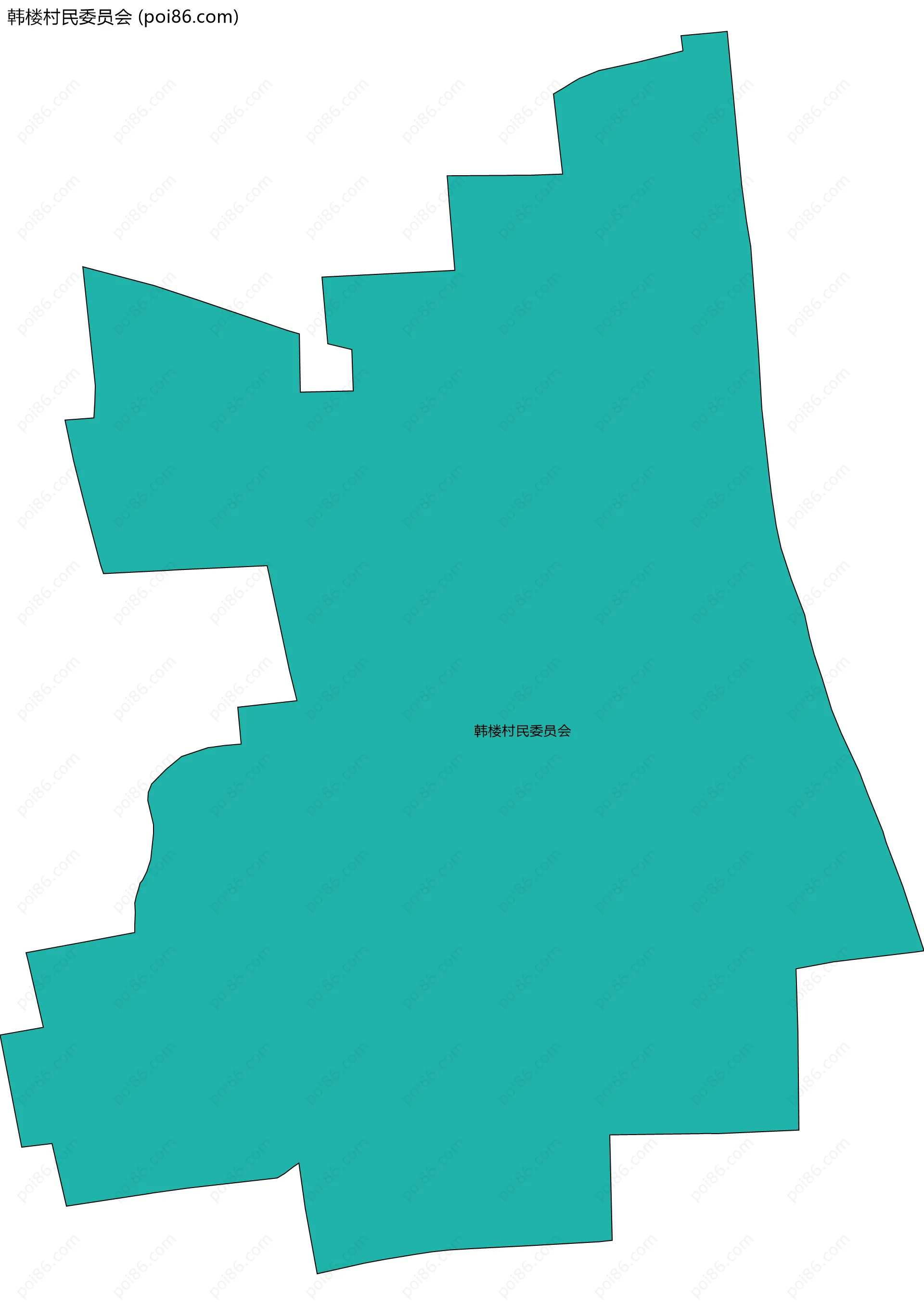韩楼村民委员会边界地图