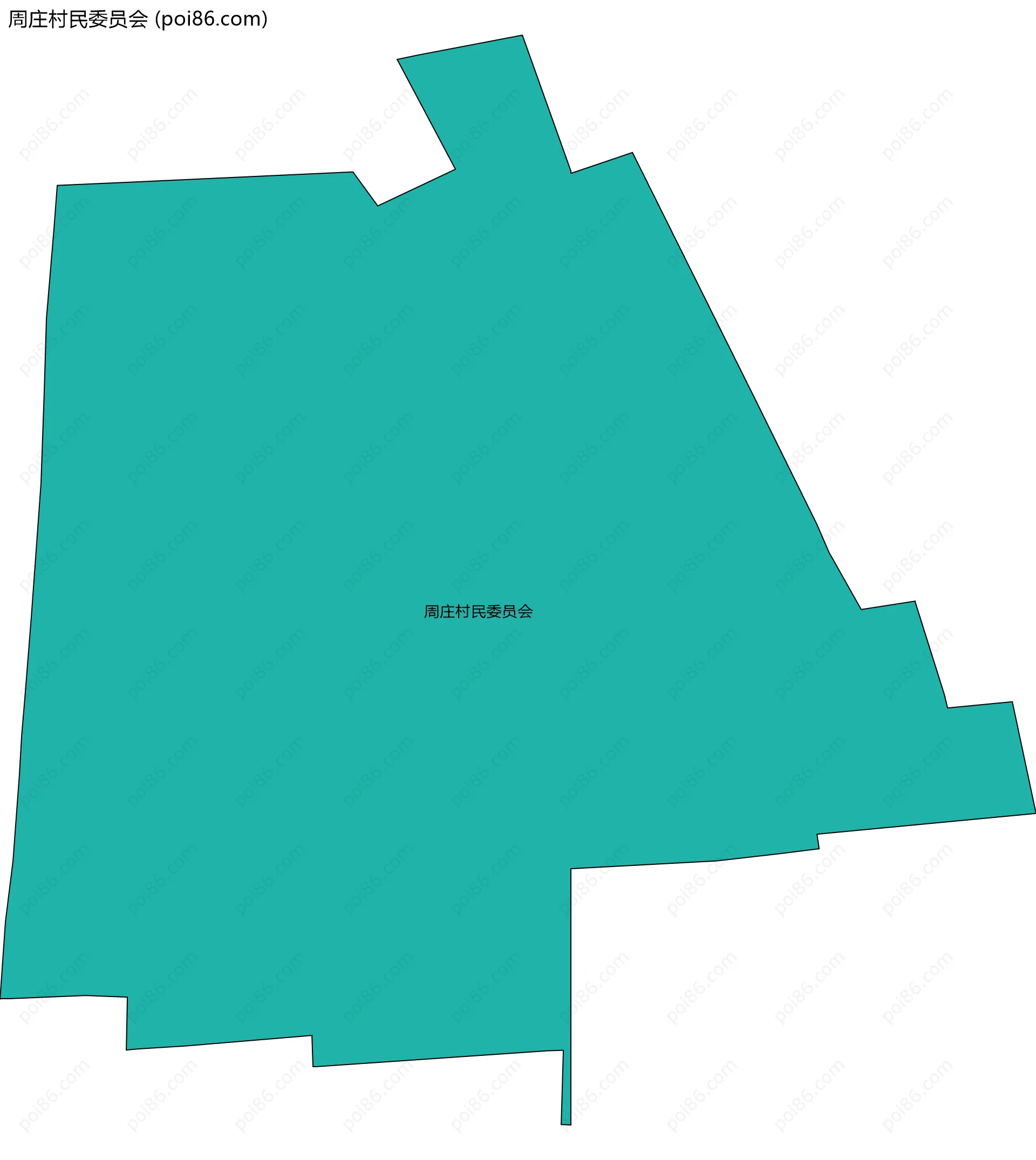 周庄村民委员会边界地图