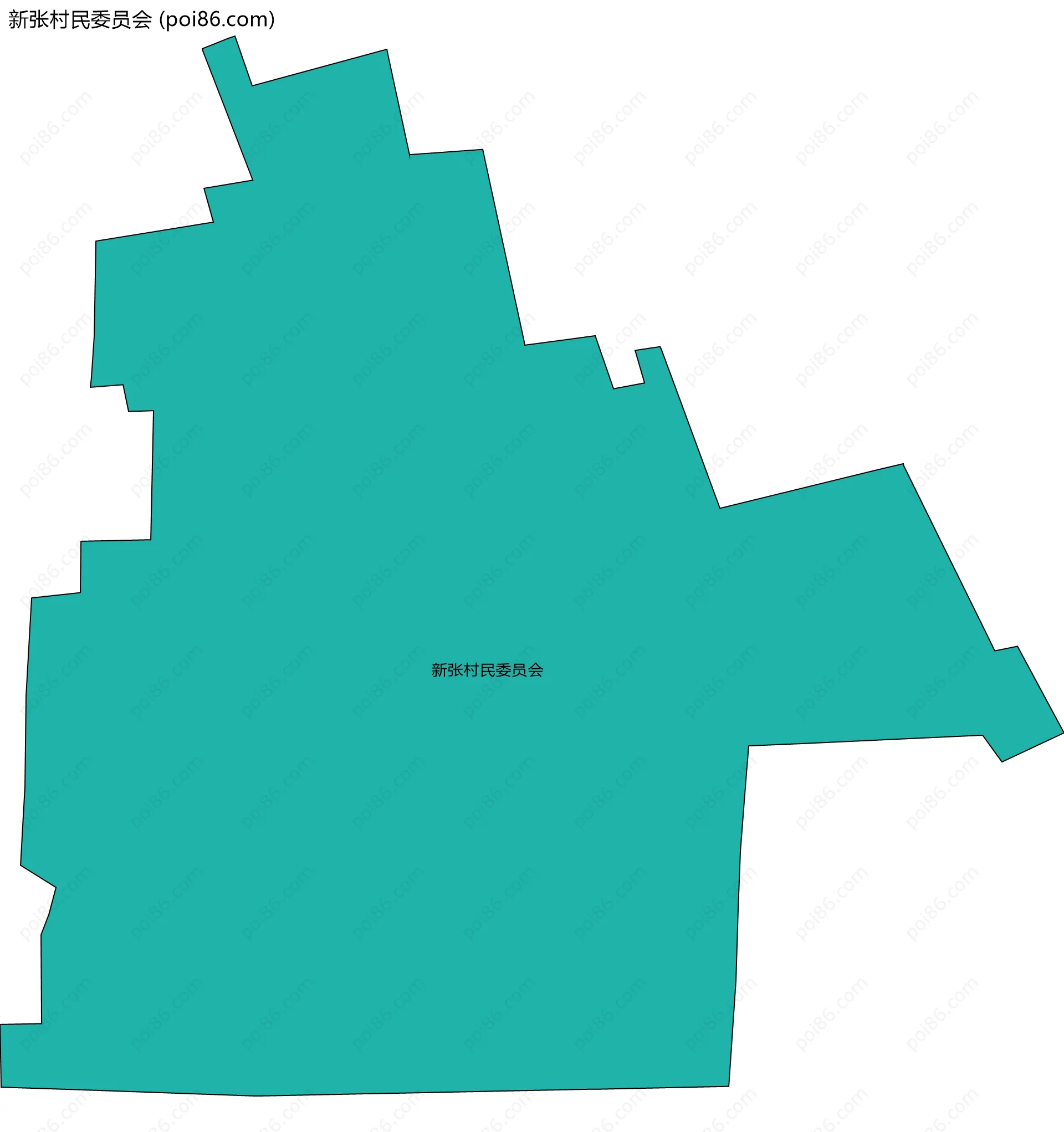 新张村民委员会边界地图