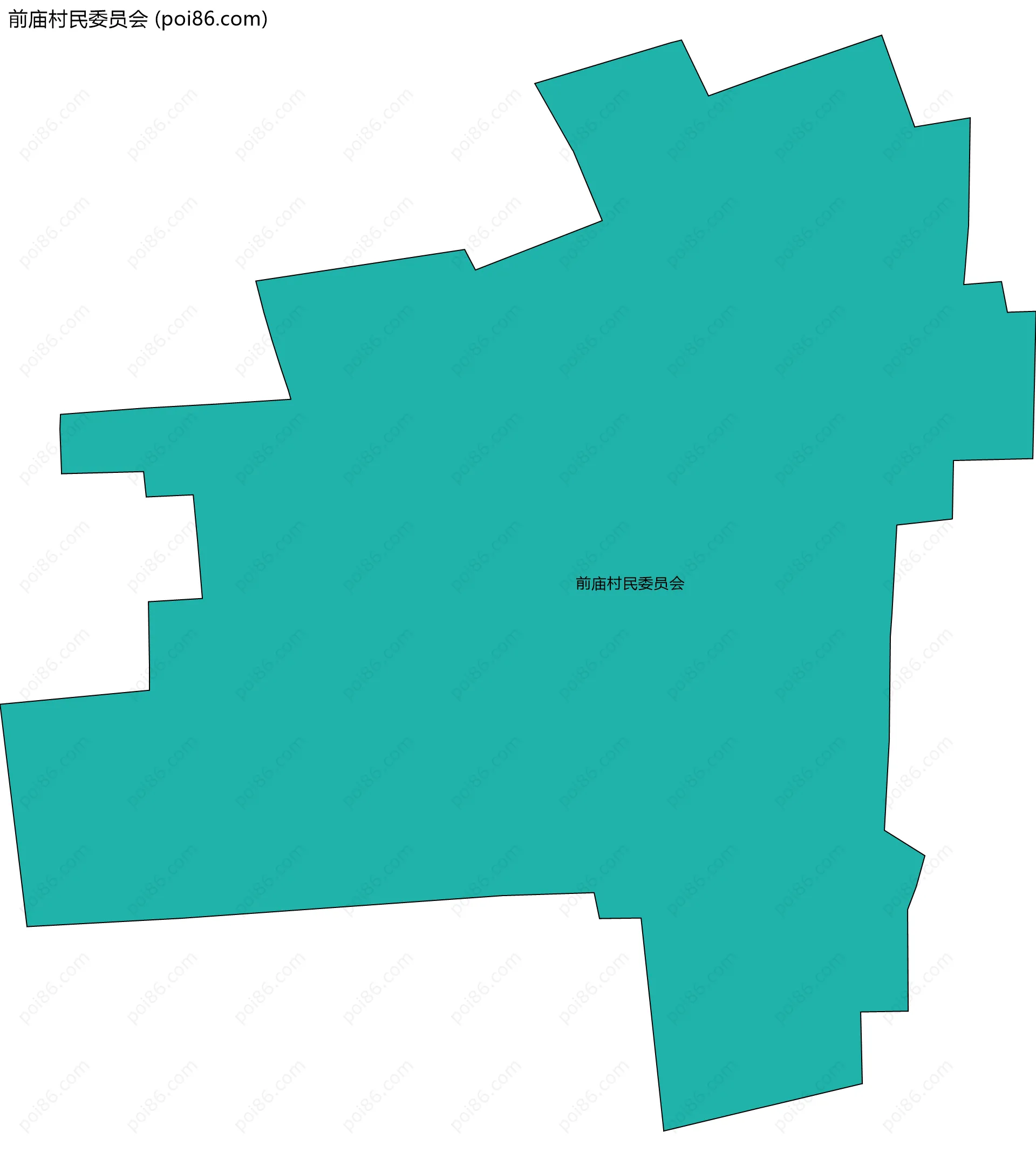 前庙村民委员会边界地图