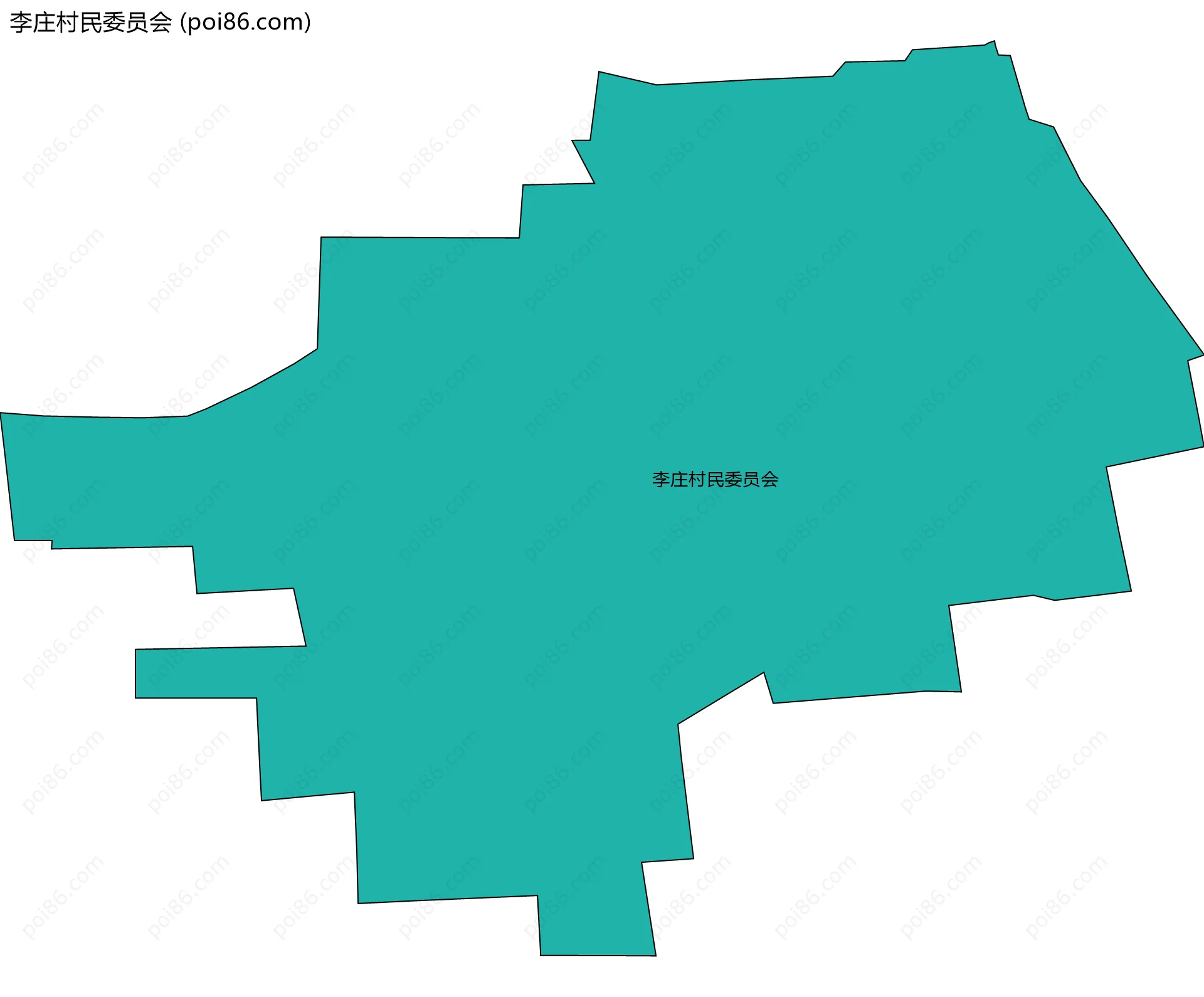 李庄村民委员会边界地图