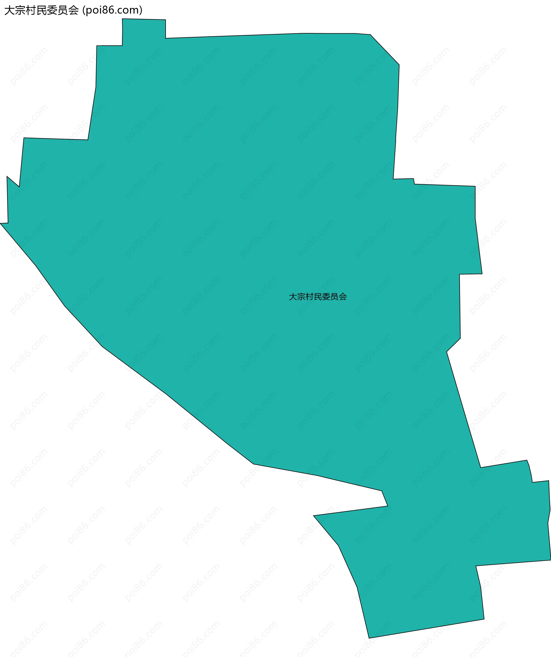 大宗村民委员会边界地图