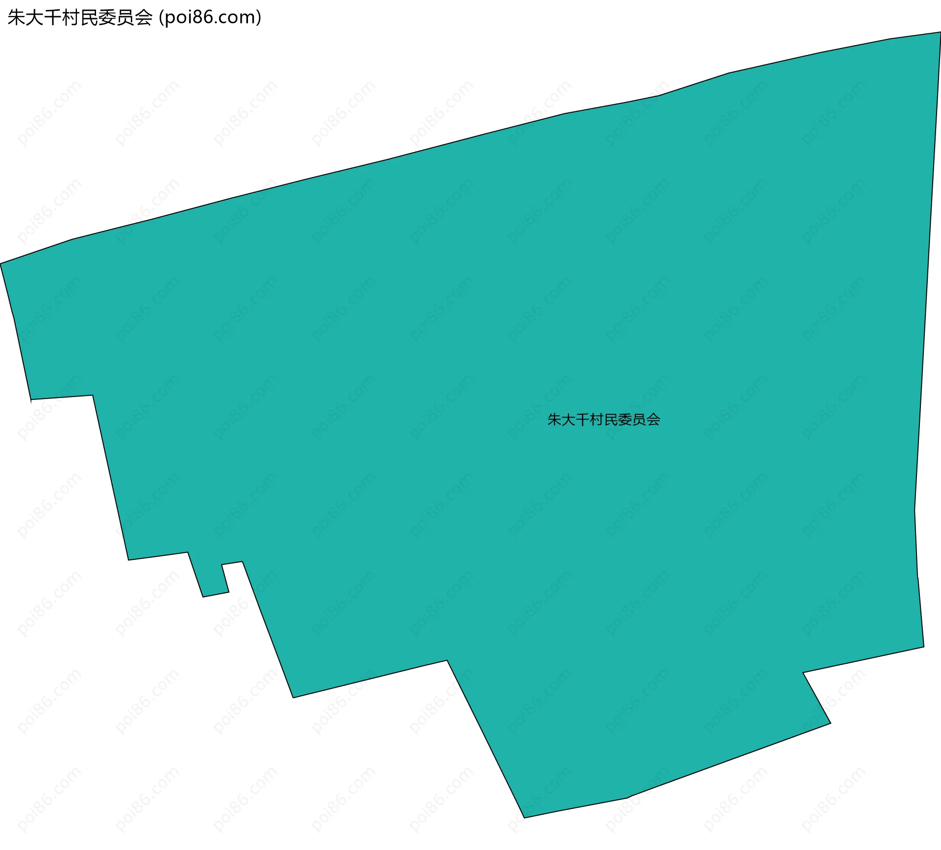 朱大千村民委员会边界地图