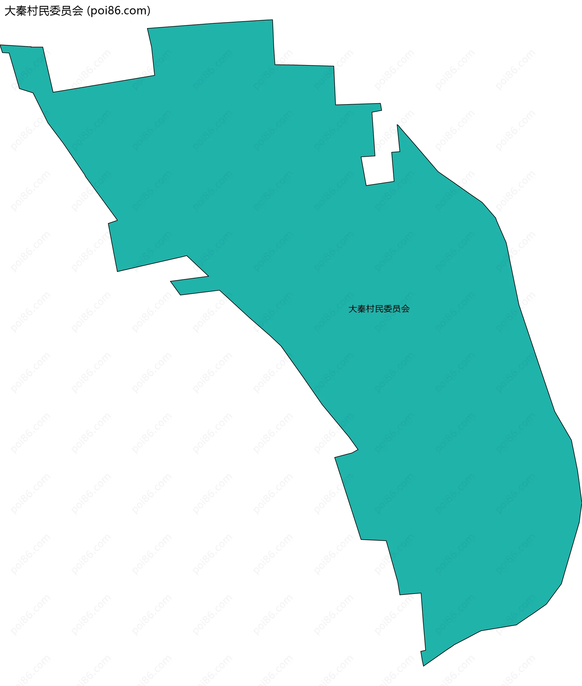 大秦村民委员会边界地图