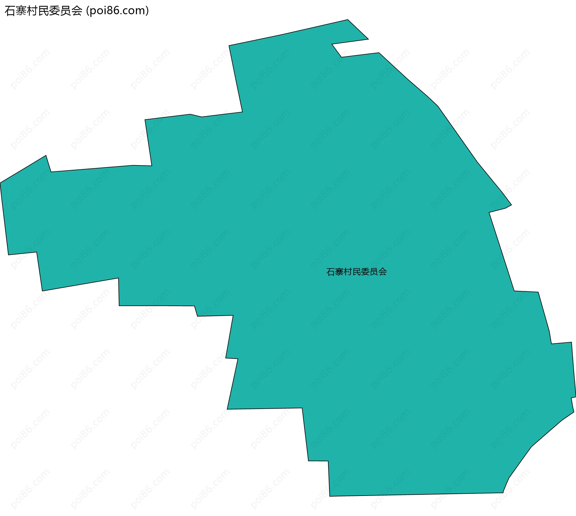 石寨村民委员会边界地图
