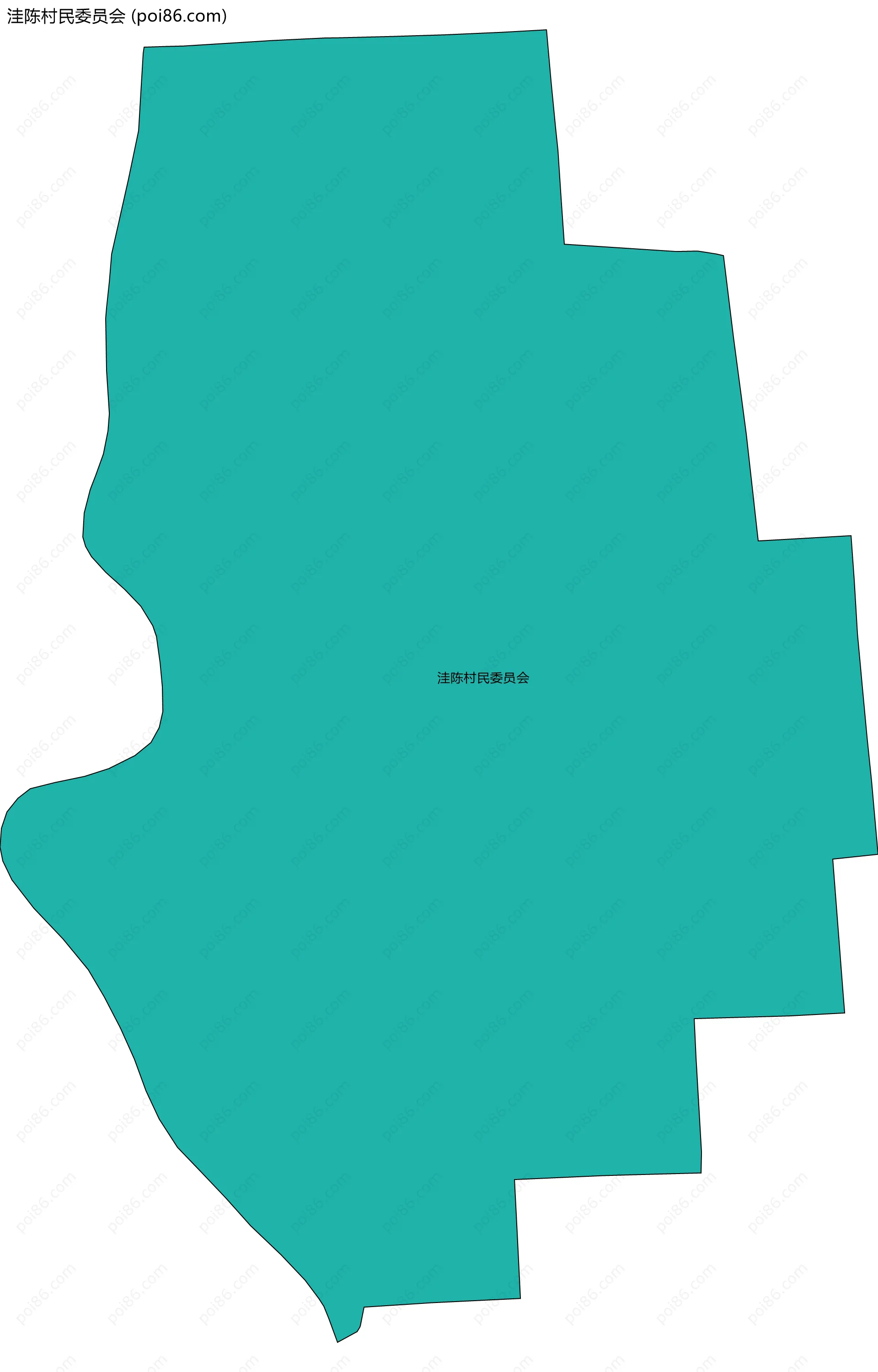 洼陈村民委员会边界地图