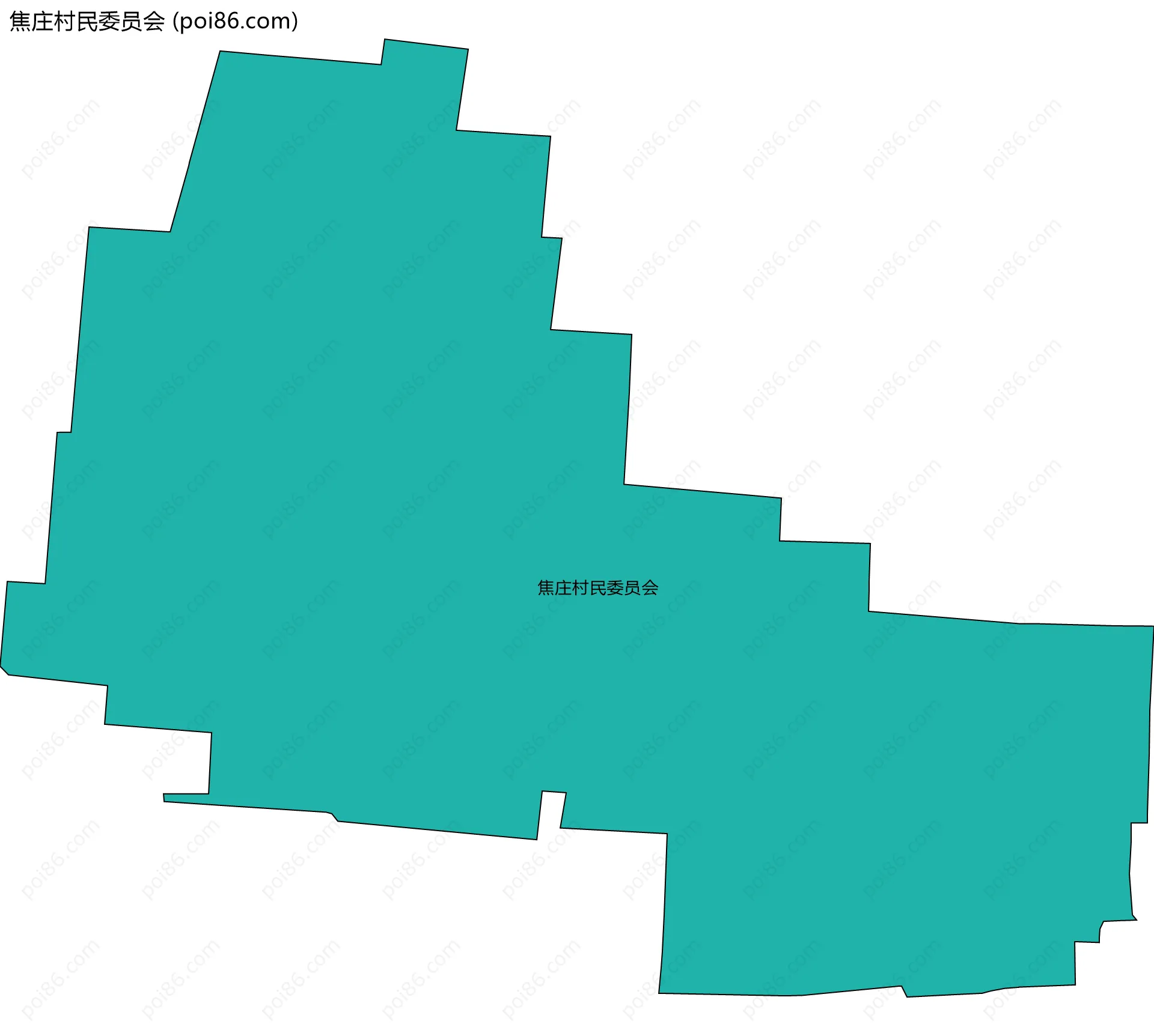 焦庄村民委员会边界地图