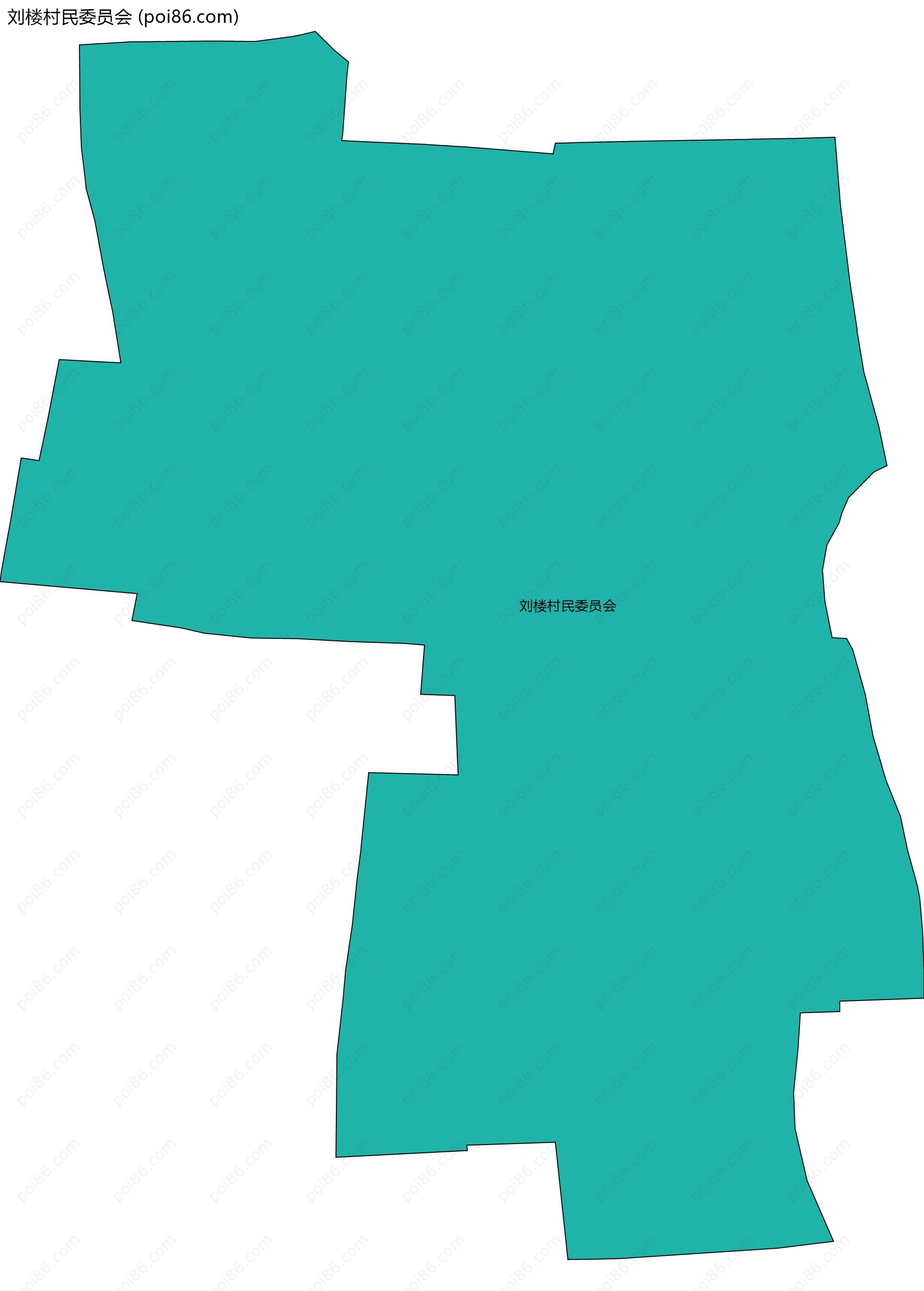 刘楼村民委员会边界地图